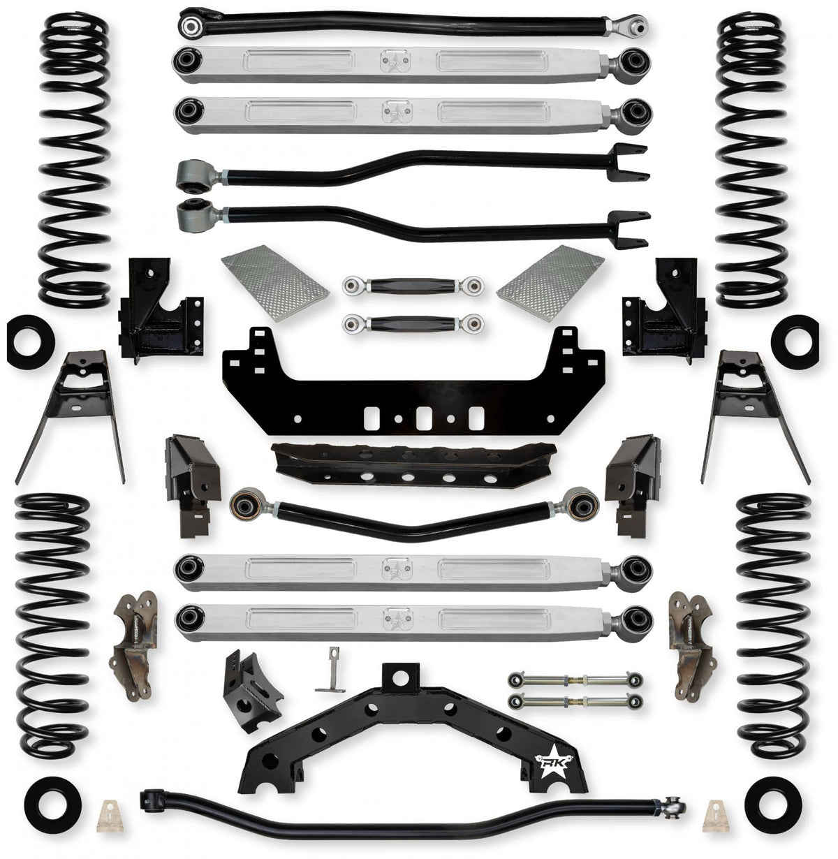 3.5 Inch Adventure X2 Pro Elite Long-Arm Suspension System for Jeep Wrangler JLU 392 Models With No Shocks Rock Krawler