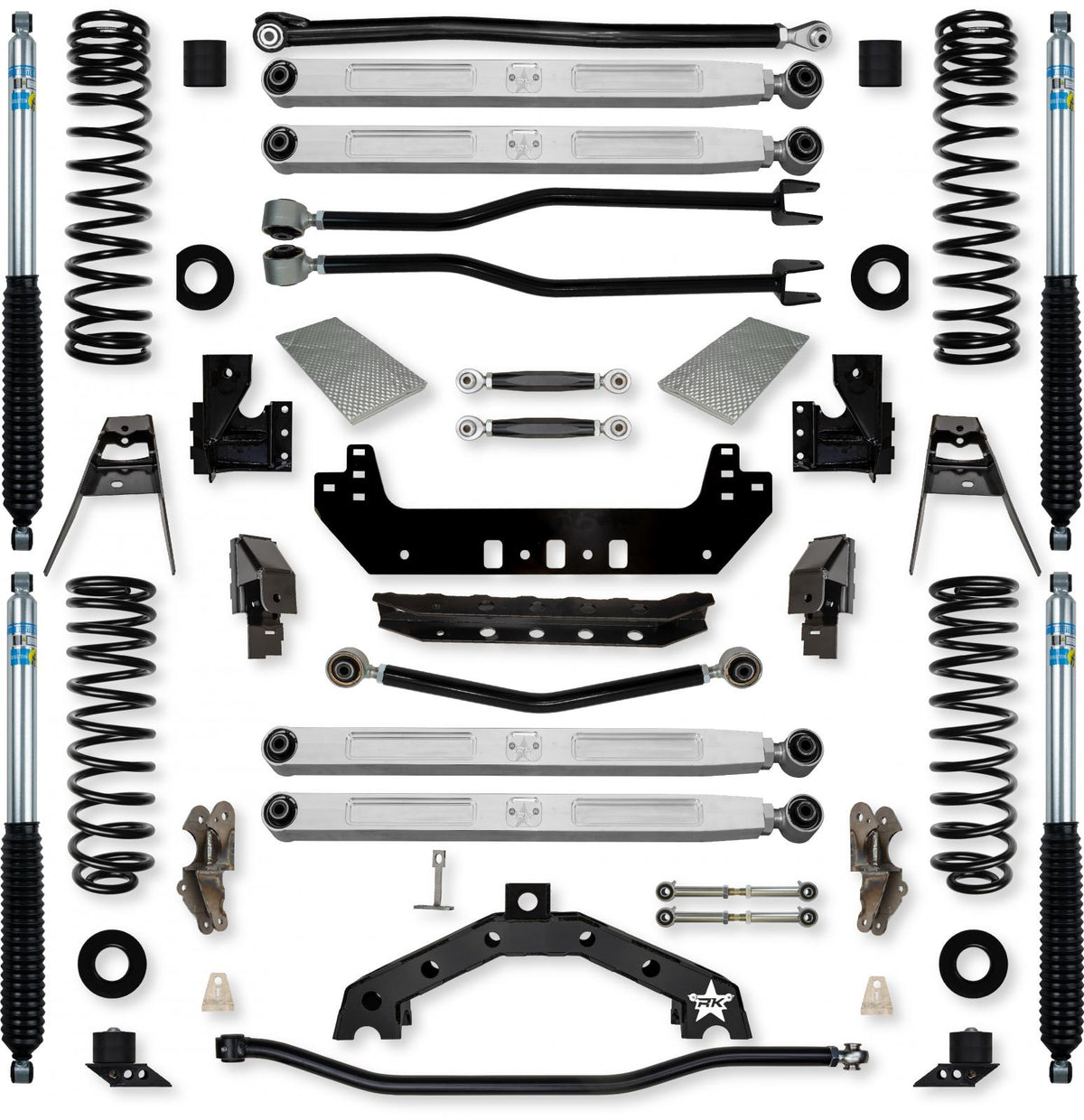 3.5 Inch Adventure X2 Pro Elite Long-Arm Suspension System for Jeep Wrangler JLU 392 Models With Bilstein Shocks Rock Krawler