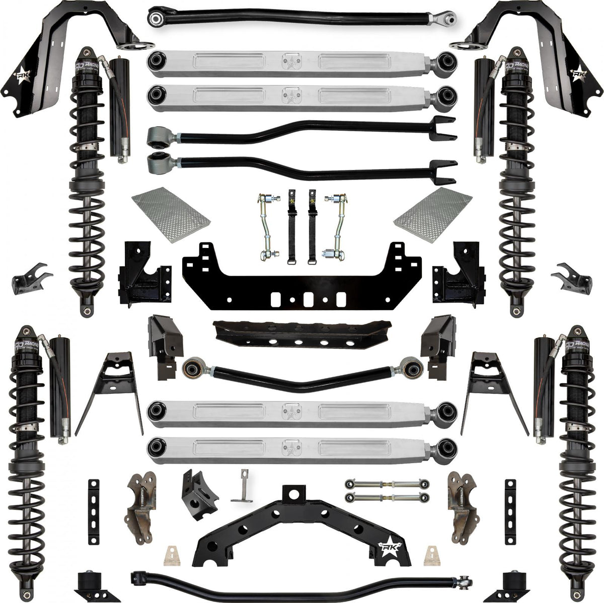 3.5 Inch Adventure X2 Pro Elite Coilover No Limits Long-Arm Suspension System for Jeep Wrangler JLU 392 Models Comp Stage 1 Rock Krawler