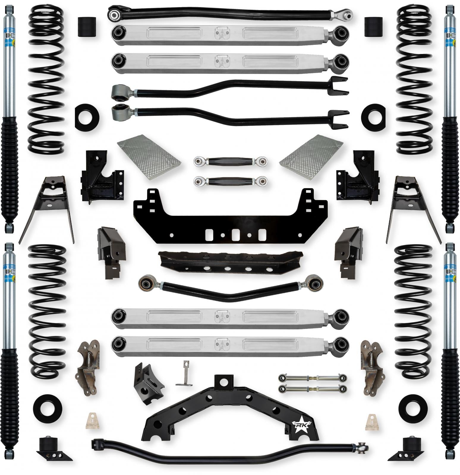 3.5 Inch Adventure X2 Pro Elite No Limits Long-Arm Suspension System for Jeep Wrangler JLU Diesel Models With Bilstein Shocks Rock Krawler