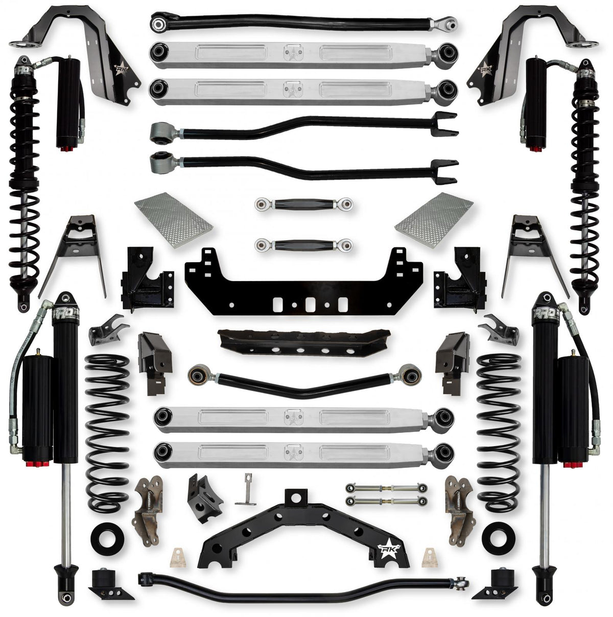3.5 Inch Adventure X2 Pro Elite Coilover No Limits Long-Arm Suspension System for Jeep Wrangler JLU Diesel Models Comp System Stage 2 Rock Krawler