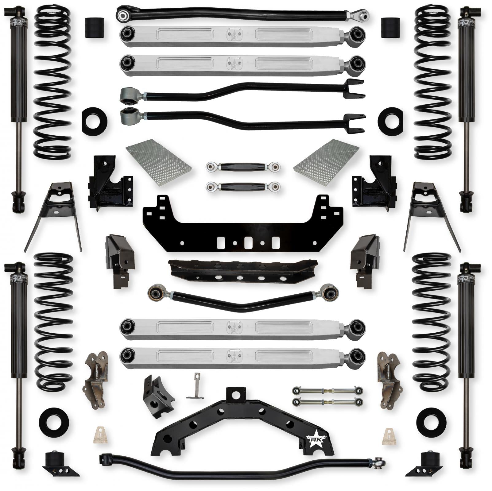 3.5 Inch Adventure X2 Pro Elite No Limits Long-Arm Suspension System for Jeep Wrangler JLU Diesel Models With IFP Shocks Rock Krawler