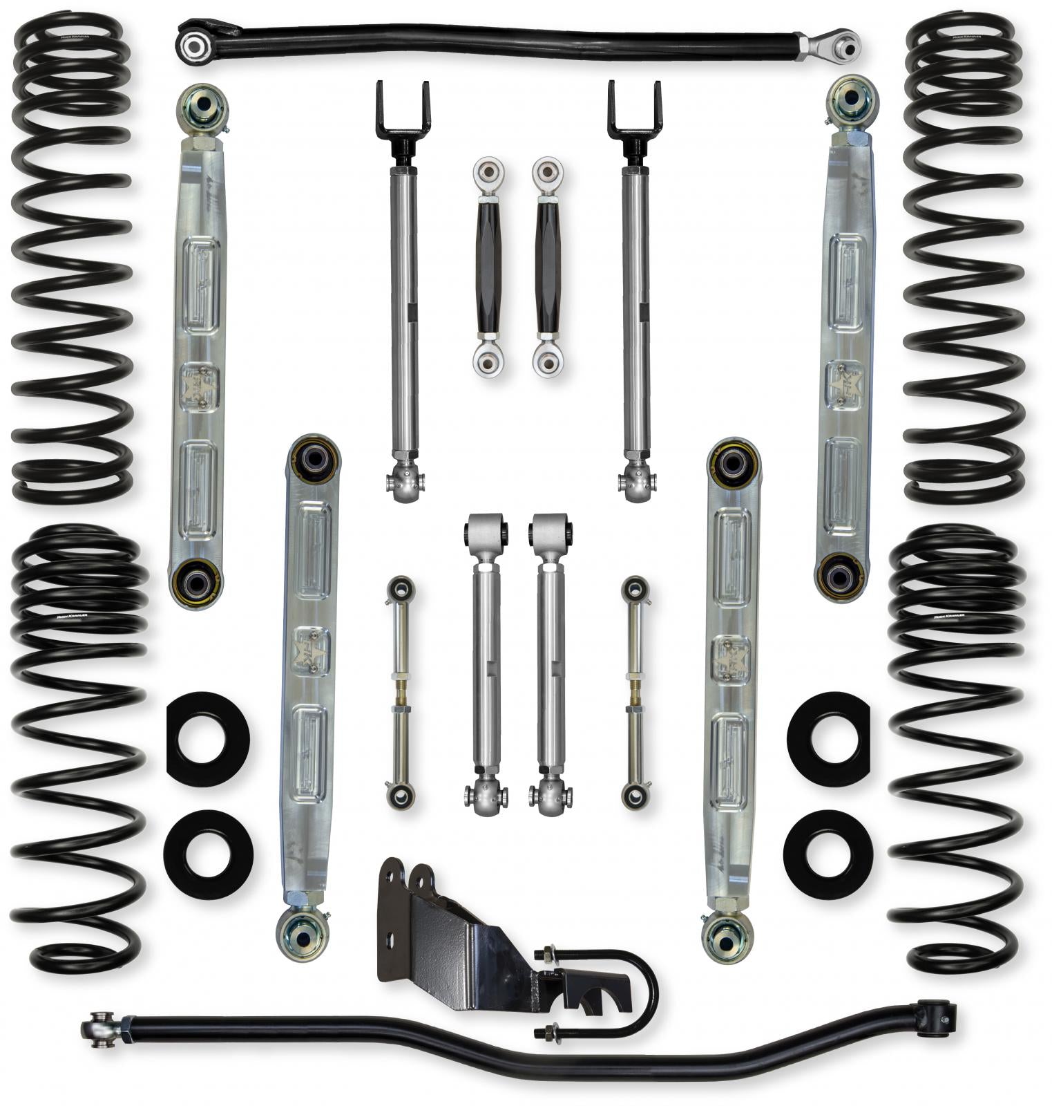 3.5 Inch X-Factor Pro Elite No Limits Mid-Arm Suspension System for Jeep Wrangler JL Gas Models With No Shocks Rock Krawler