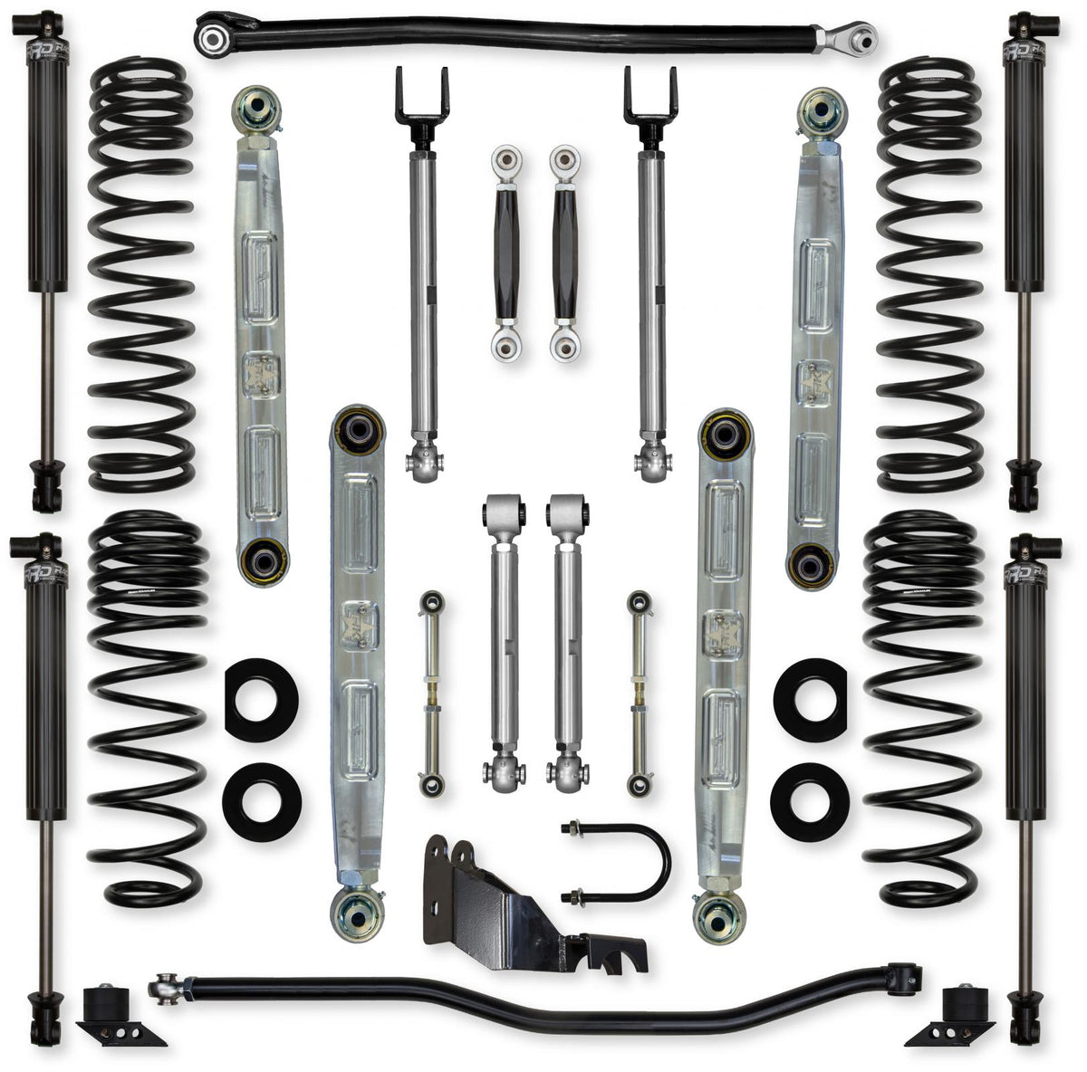 3.5 Inch X-Factor Pro Elite No Limits Mid-Arm Suspension System for Jeep Wrangler JL Gas Models With IFP Shocks Rock Krawler
