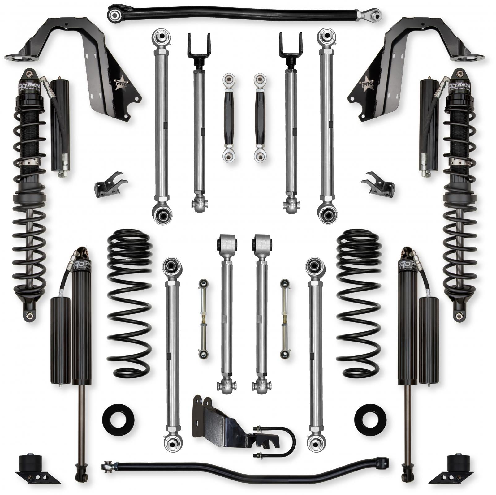 3.5 Inch X-Factor PRO Coilover No Limits Mid-Arm Suspension System for Jeep Wrangler JL Gas Models Comp Stage 1 Rock Krawler