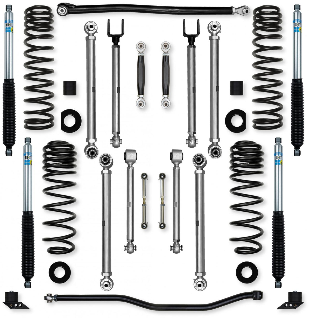 3.5 Inch X-Factor PRO No Limits Mid-Arm System for Jeep Wrangler JLU 392 With Bilstein Shocks Rock Krawler