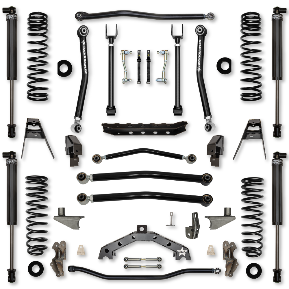 3.5 Inch T-Rex w/ 6 Inch Rear Stretch Hybrid System For Jeep Wrangler JL With IFP Shocks Rock Krawler