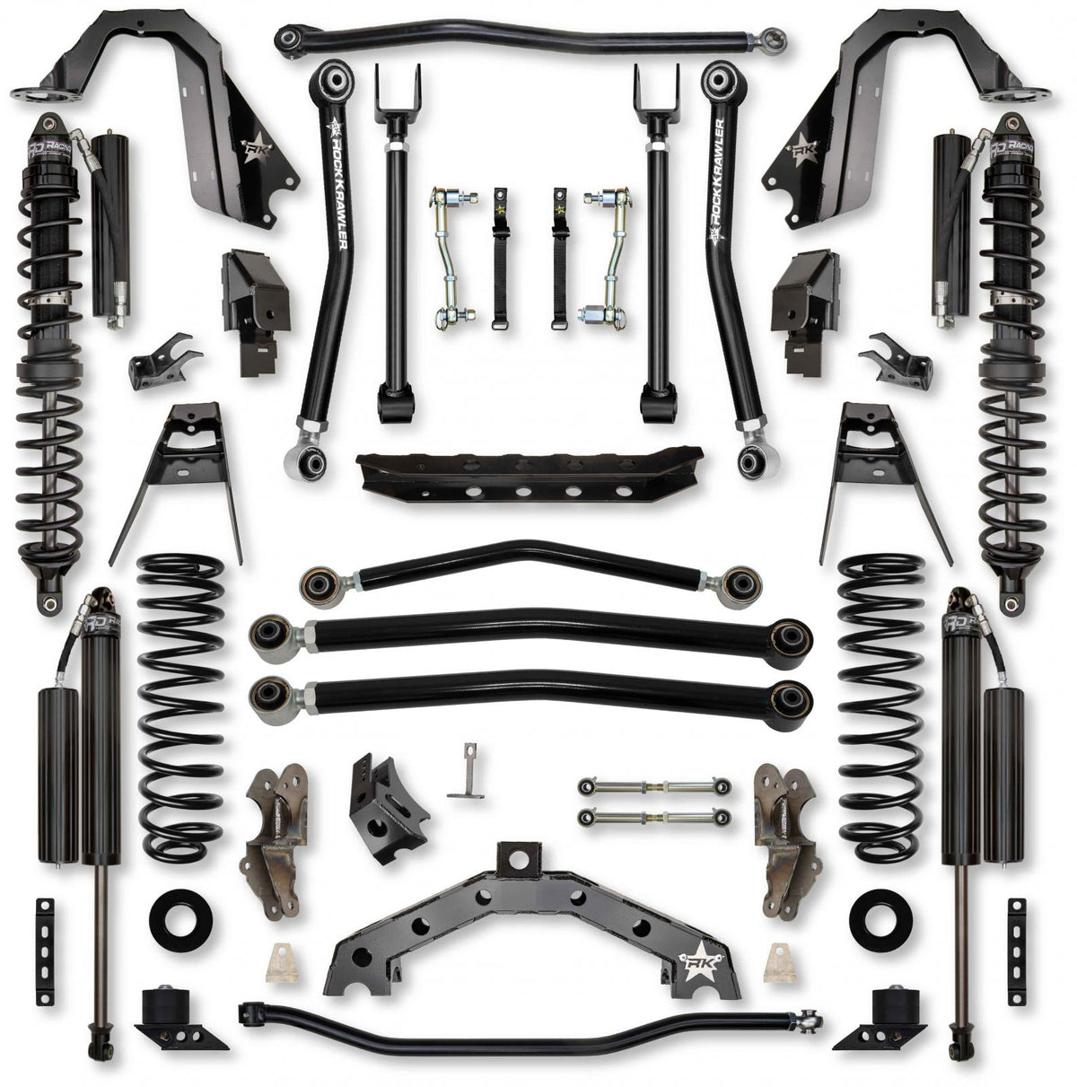 3.5 Inch T-REX Coilover Suspension System for Jeep Wrangler JL Gas Models Comp Stage 1 Rock Krawler