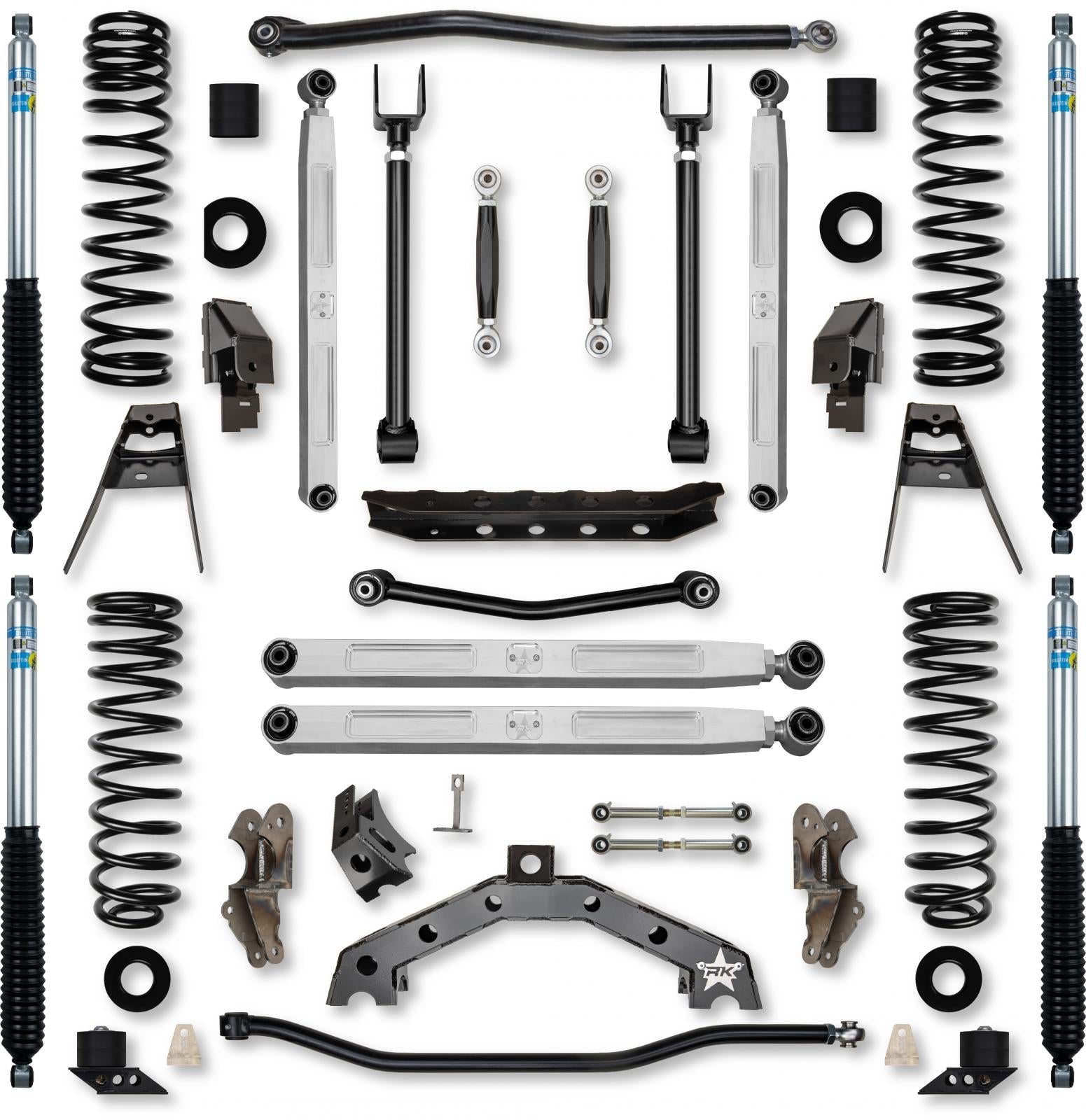 3.5 Inch T-REX Pro Elite No Limits Suspension System for Jeep Wrangler JLU 4XE Models With Bilstein Shocks Rock Krawler