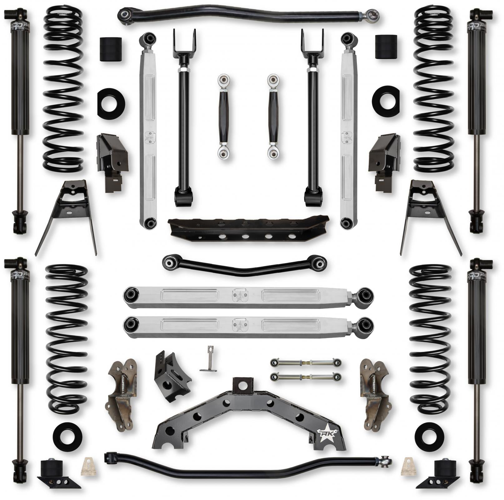 3.5 Inch T-REX Pro Elite No Limits Suspension System for Jeep Wrangler JLU 4XE Models With IFP Shocks Rock Krawler