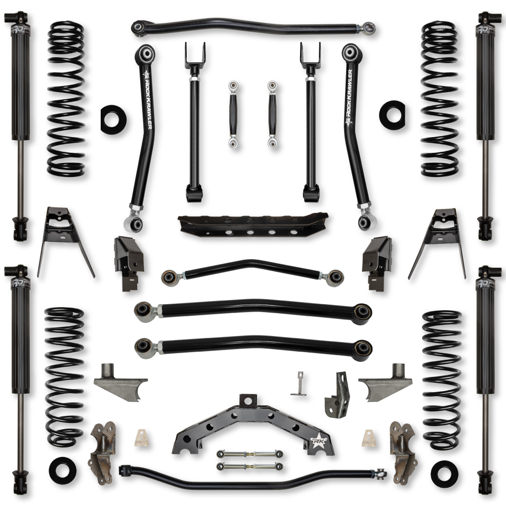 3.5 Inch T-Rex w/ 6 Inch Rear Stretch No Limits Hybrid System For Jeep Wrangler JL With IFP Shocks Rock Krawler