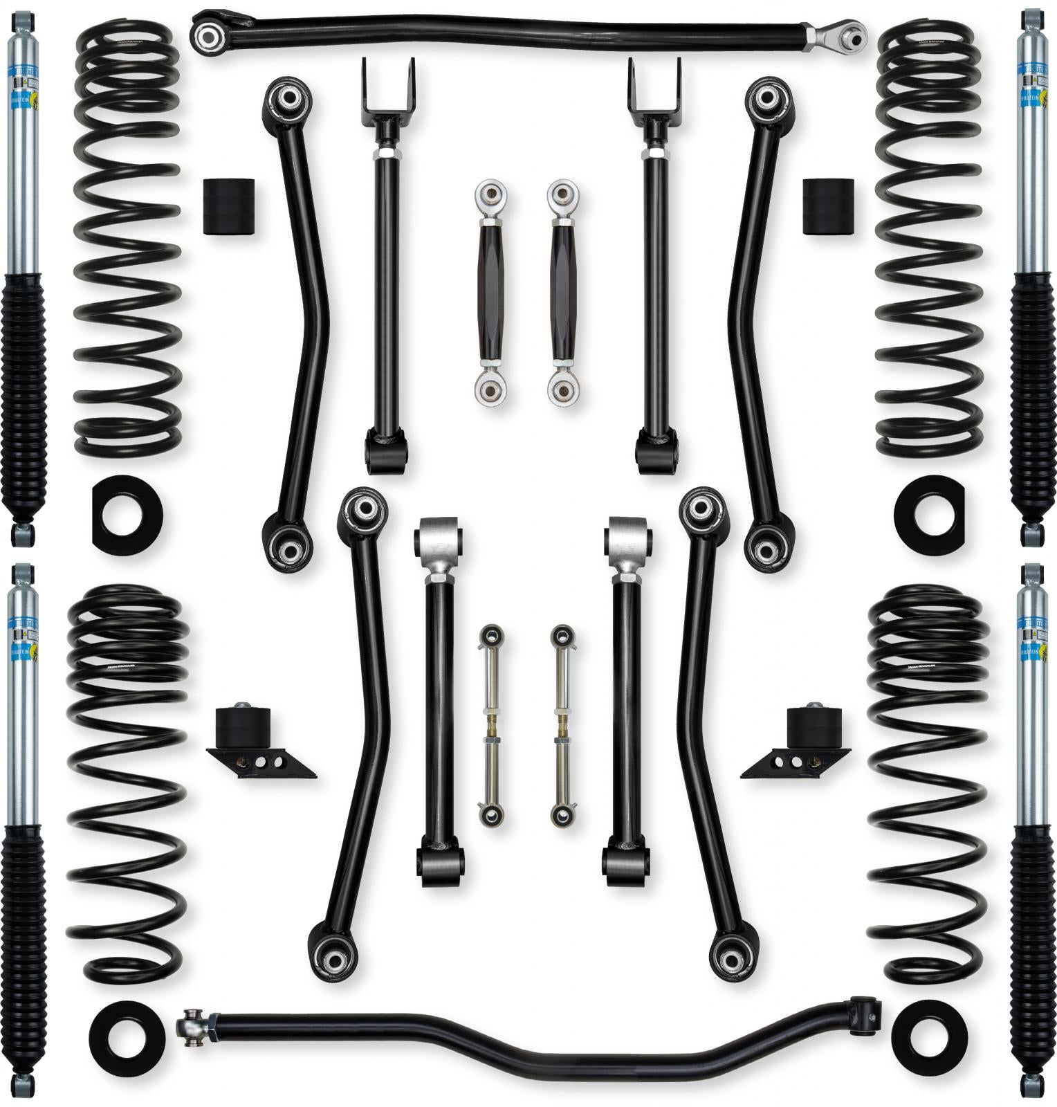 3.5 Inch Ultimate Adventure No Limits Mid-Arm Suspension System for Jeep Wrangler JLU 392 Models With Bilstein Shocks Rock Krawler