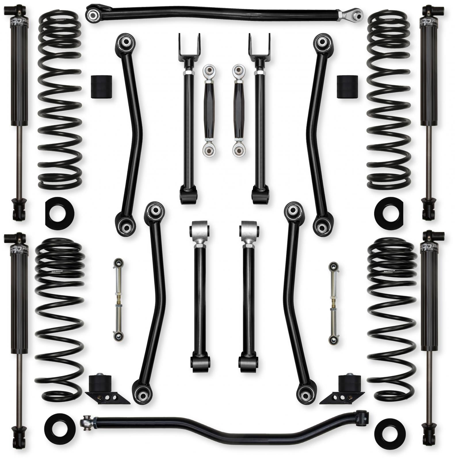 3.5 Inch Ultimate Adventure No Limits Mid-Arm Suspension System for Jeep Wrangler JLU 392 Models With IFP Shocks Rock Krawler