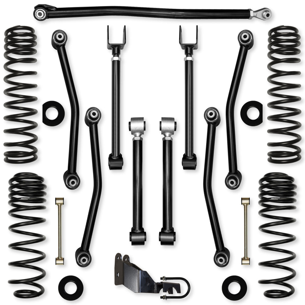 3.5 Inch Ultimate Adventure Mid-Arm Suspension System for Jeep Wrangler JLU Diesel Models With No Shocks Rock Krawler