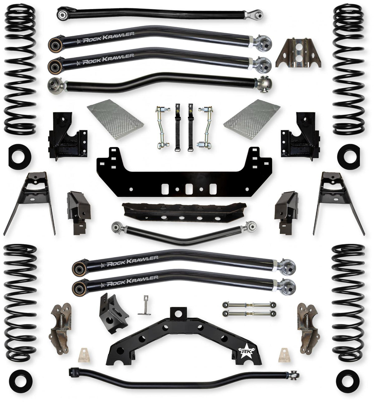 3.5 Inch X-Factor X2 Long-Arm Suspension System for Jeep Wrangler JLU Diesel Models With No Shocks Rock Krawler