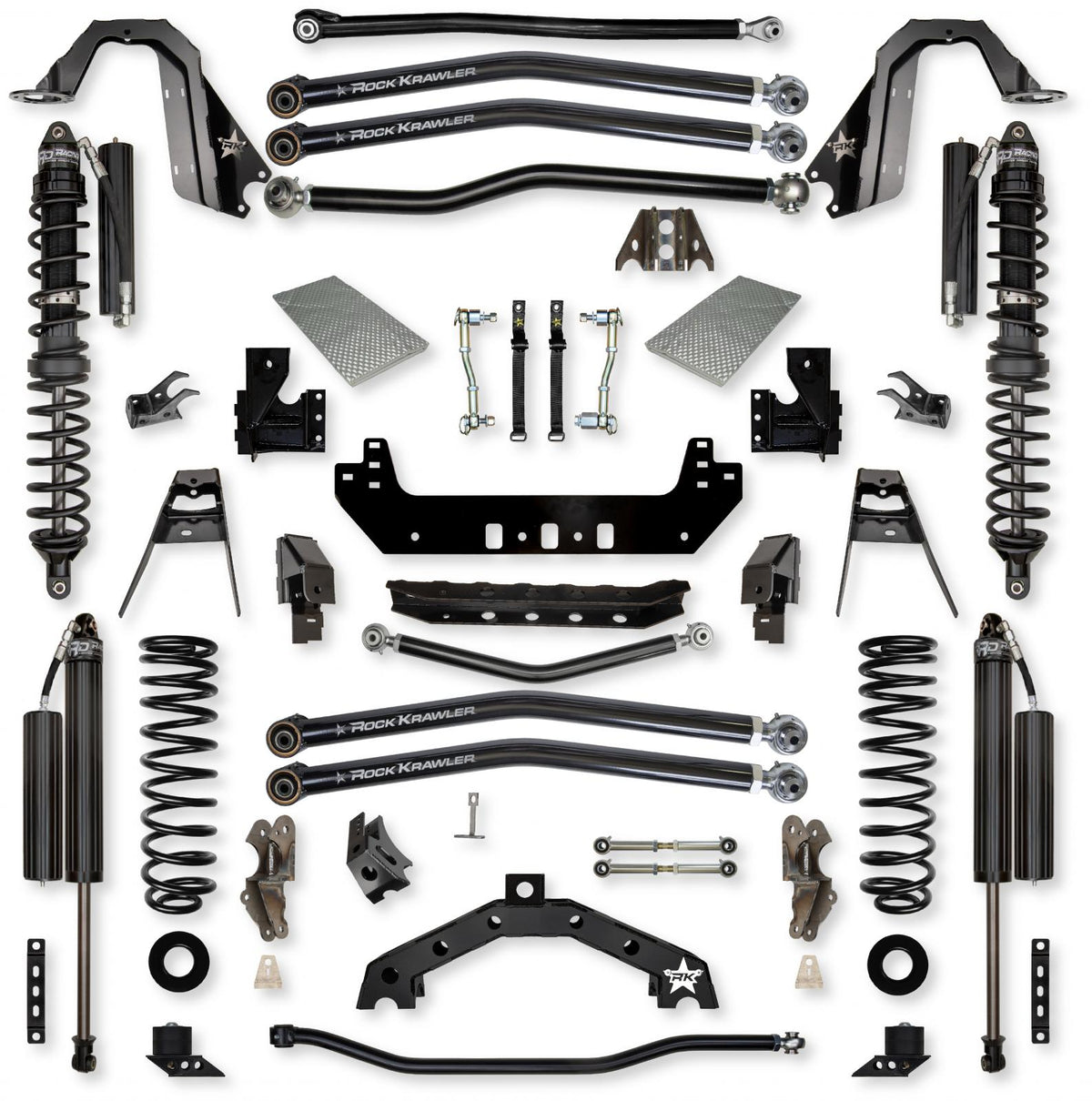 3.5 Inch X-Factor X2 Coilover Long-Arm Suspension System for Jeep Wrangler JLU Diesel Models Comp Stage 1 Rock Krawler