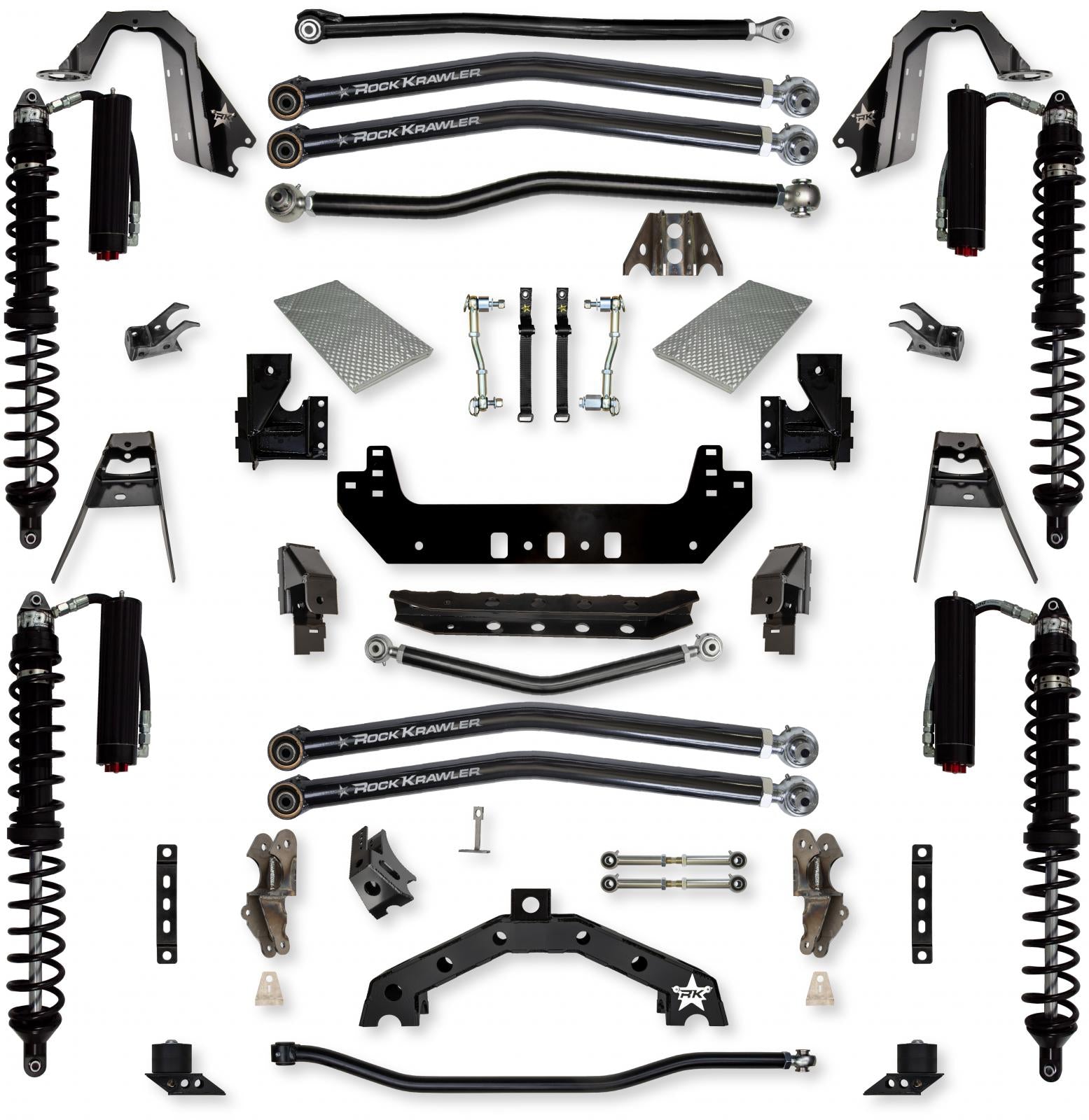 3.5 Inch X-Factor X2 Coilover Long-Arm Suspension System for Jeep Wrangler JLU Diesel Models Trail Runner System Stage 2 Rock Krawler