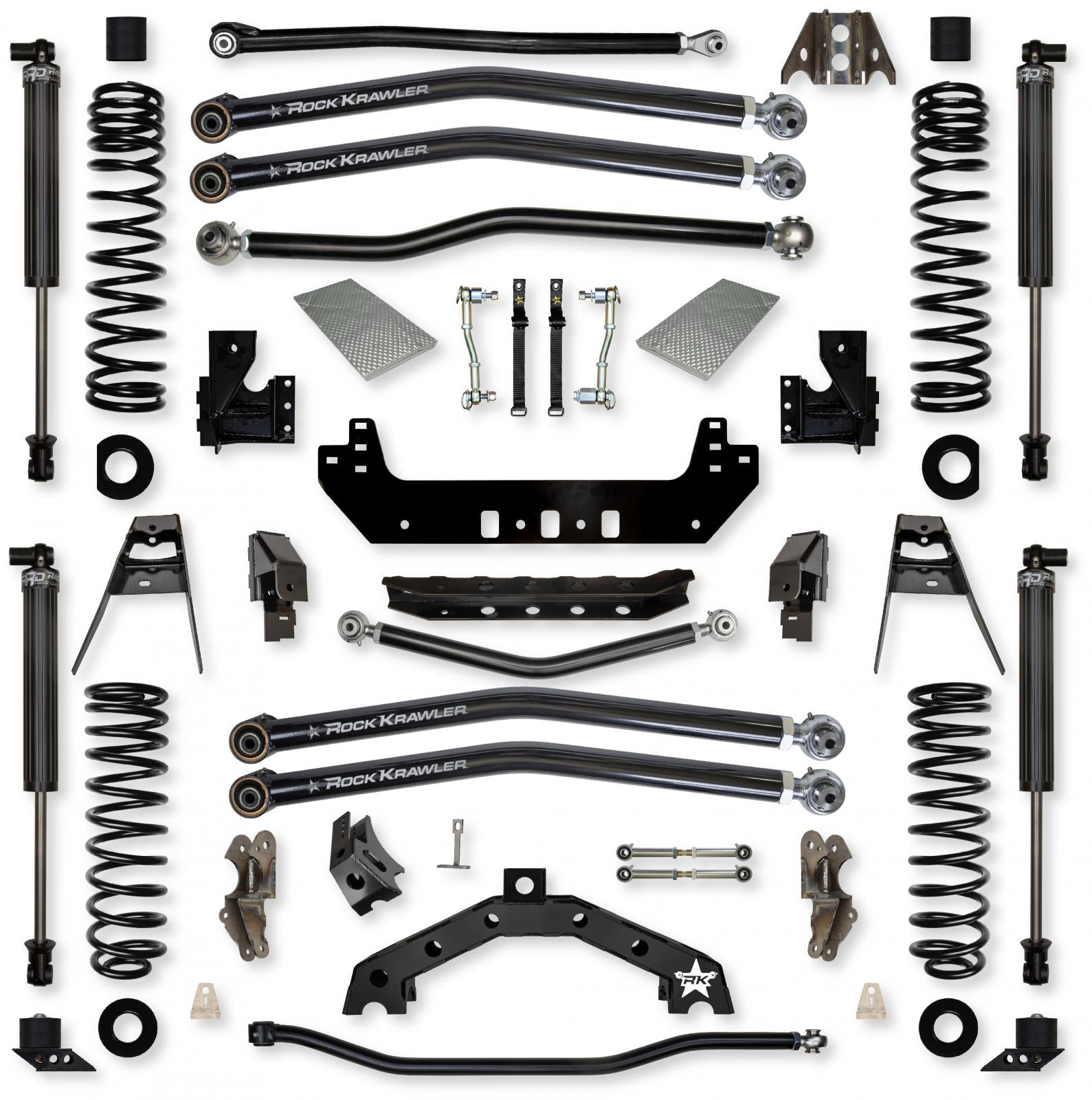 3.5 Inch X-Factor X2 Long-Arm Suspension System for Jeep Wrangler JLU Gas Models With IFP Shocks Rock Krawler