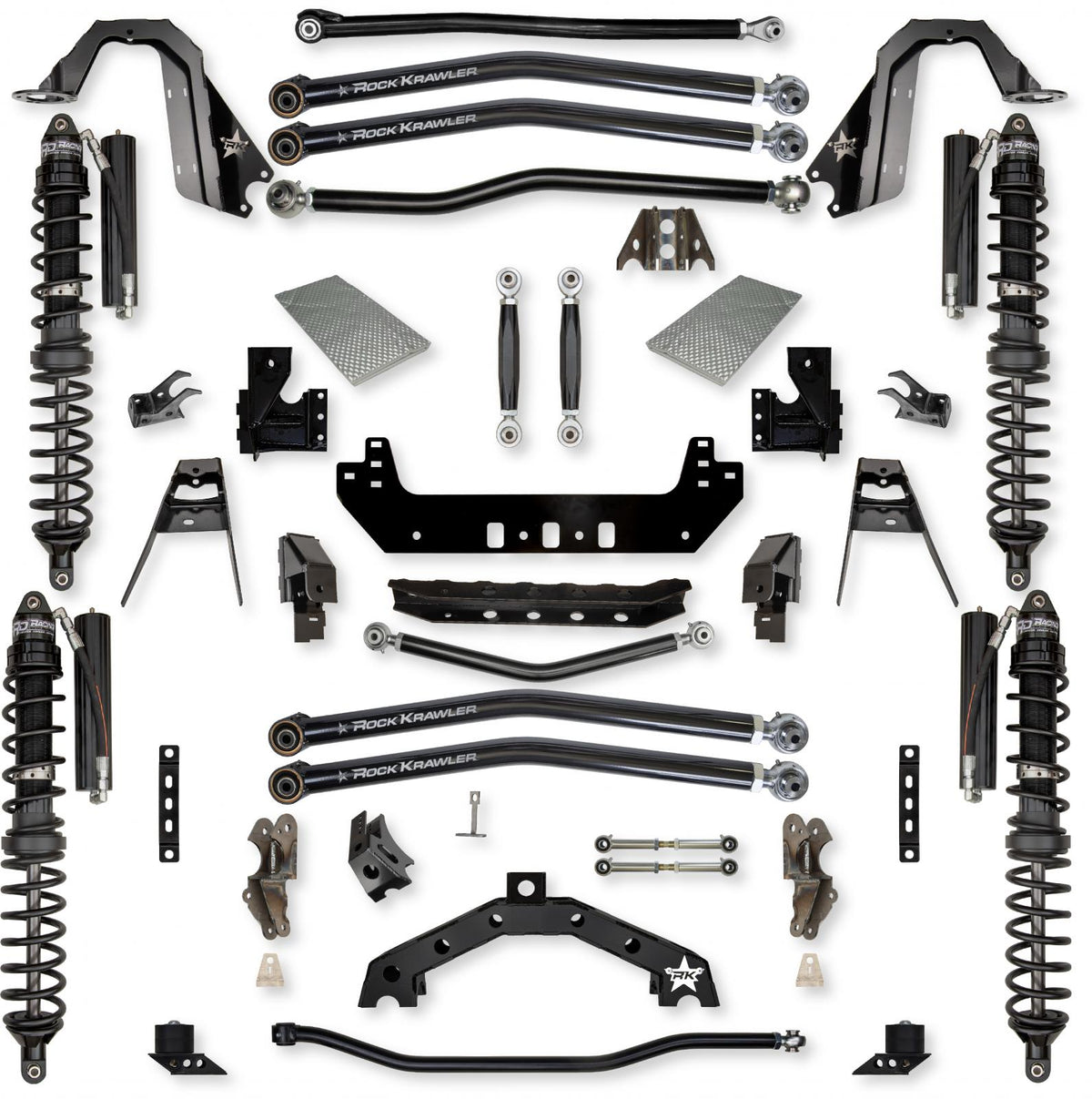 3.5 Inch X-Factor X2 Coilover No Limits Long-Arm Suspension System for Jeep Wrangler JLU Gas Models Trail Runner System Stage 1 Rock Krawler