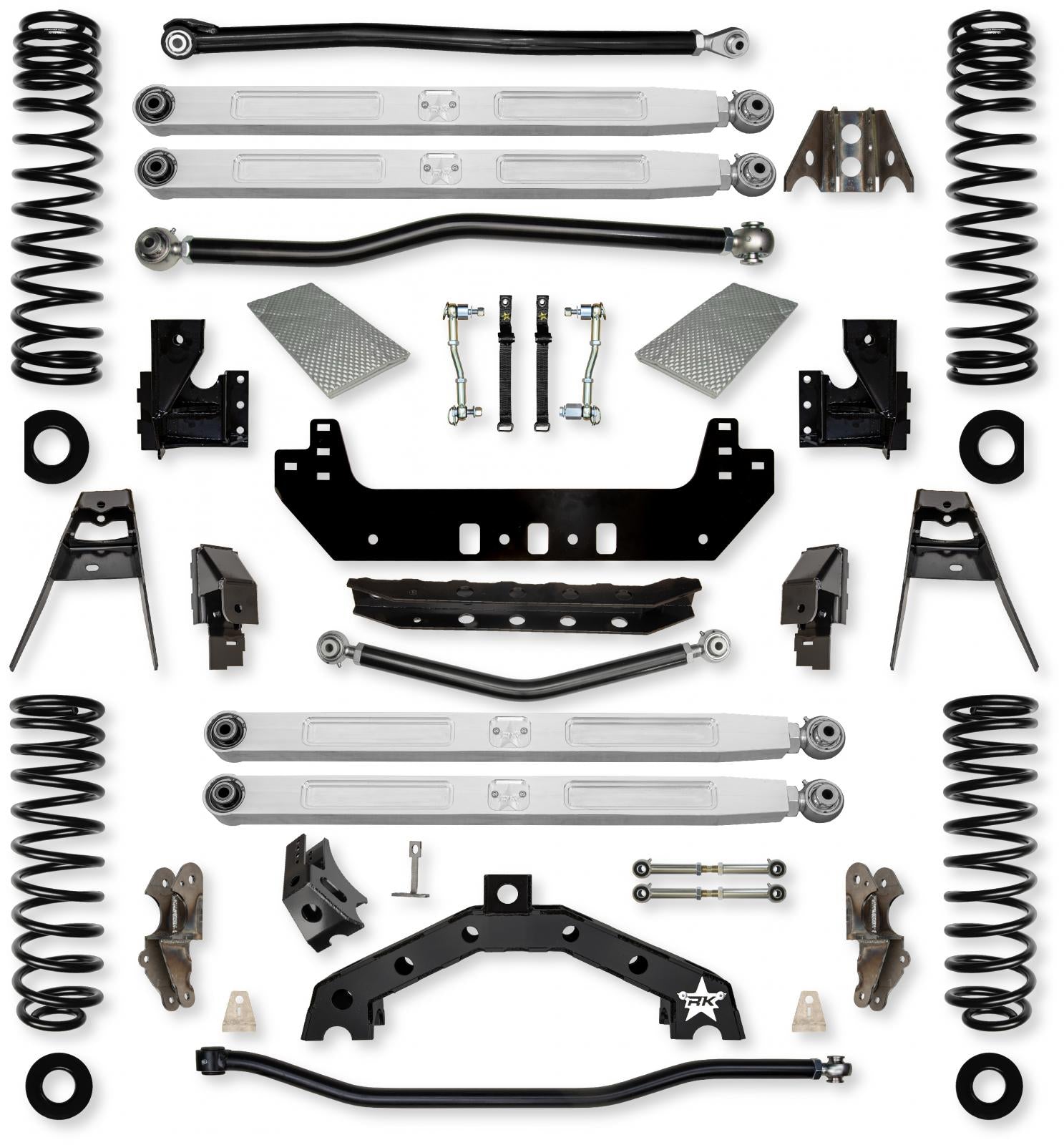 3.5 Inch X-Factor X2 Pro Elite Long-Arm Suspension System for Jeep Wrangler JLU Gas Models With No Shocks Rock Krawler
