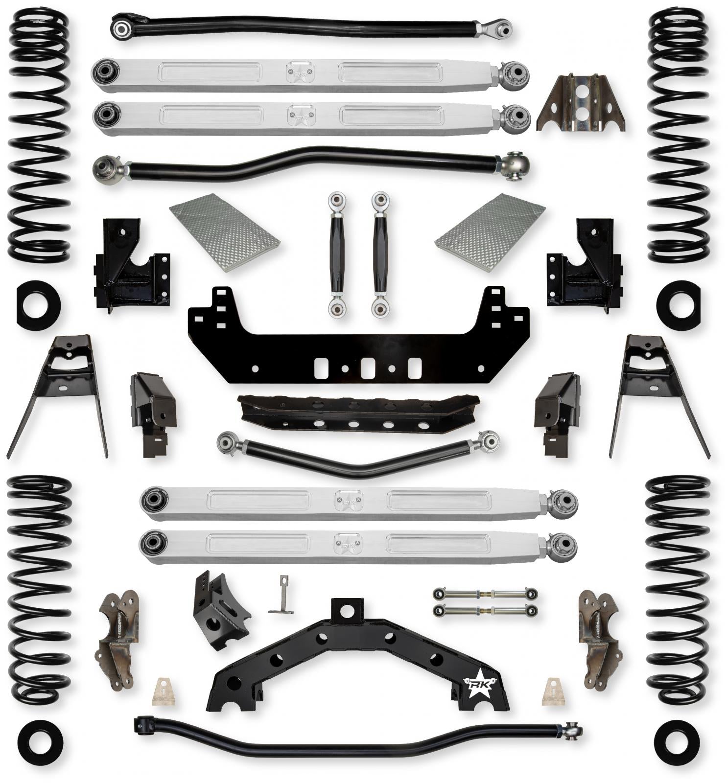 3.5 Inch X-Factor X2 Pro Elite No Limits Long-Arm Suspension System for Jeep Wrangler JL Gas Models With No Shocks Rock Krawler