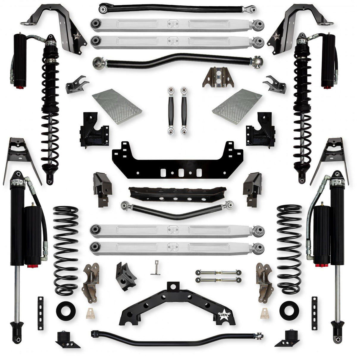 3.5 Inch X-Factor X2 Pro Elite Coilover No Limits Long-Arm Suspension System for Jeep Wrangler JLU Diesel Models Comp System Stage 2 Rock Krawler