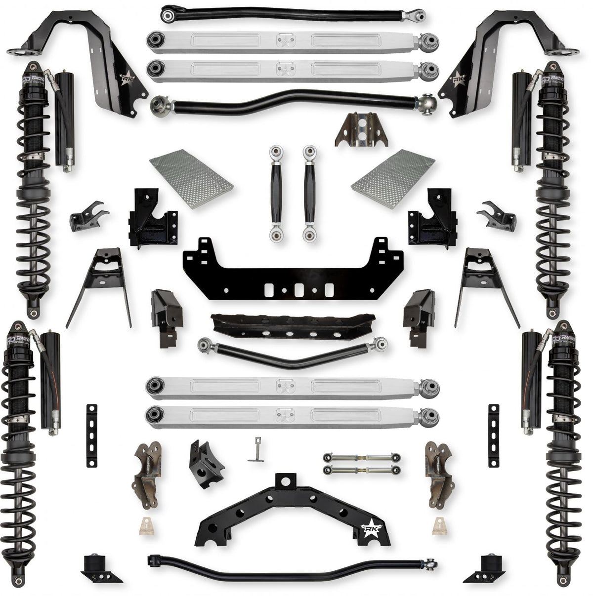 3.5 Inch X-Factor X2 Pro Elite Coilover No Limits Long-Arm Suspension System for Jeep Wrangler JLU Gas Models Trail Runner System Stage 1 Rock Krawler