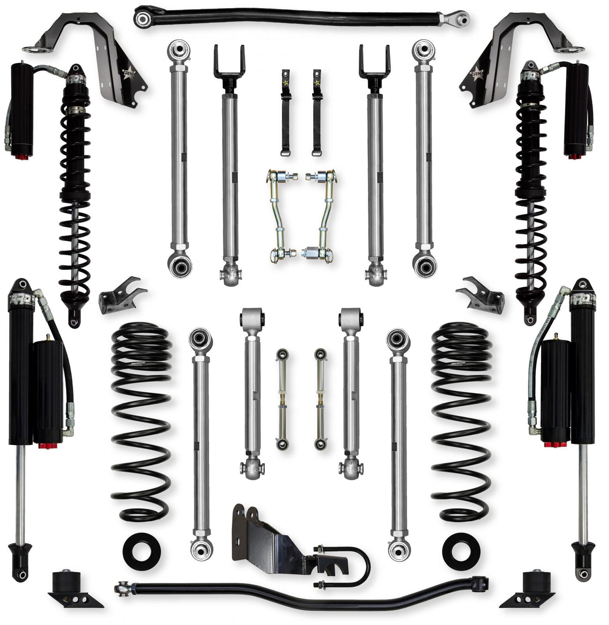 3.5 Inch X-Factor PRO Coilover Mid-Arm Suspension System for Jeep Wrangler JLU Gas Models Comp System Stage 2 Rock Krawler