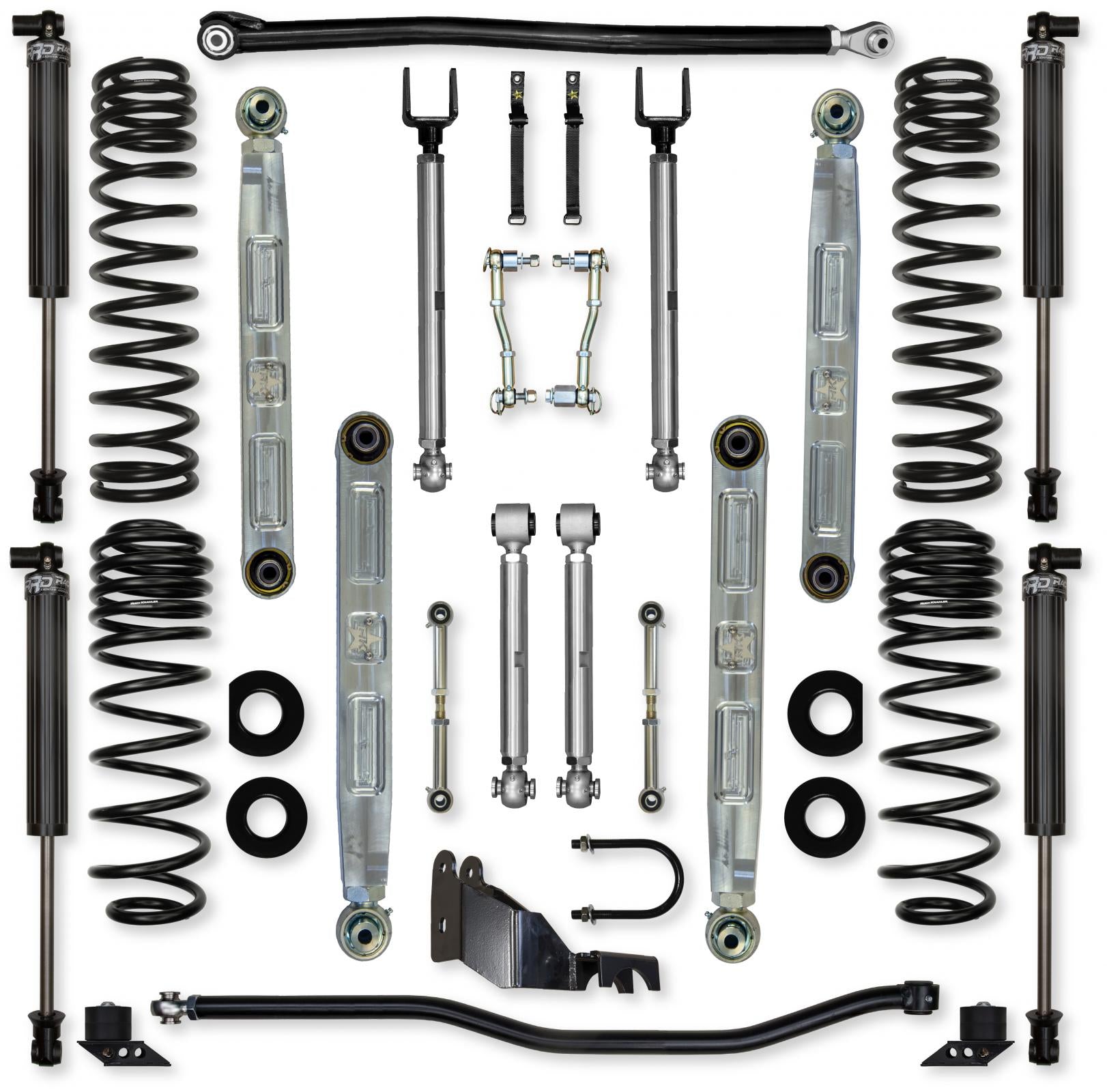 3.5 Inch X-Factor Pro Elite Mid-Arm Suspension System for Jeep Wrangler JLU 4XE Models With IFP Shocks Rock Krawler