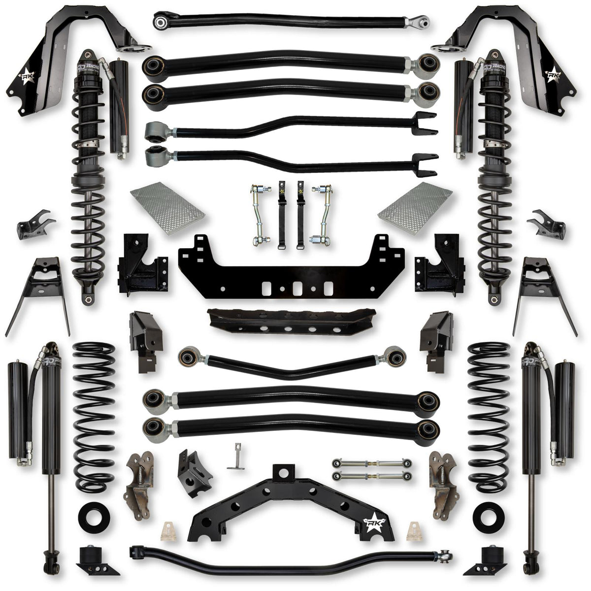 4.5 Inch Adventure X2 Coilover Long-Arm Suspension System for Jeep Wrangler JLU Gas Models Comp Stage 1 Rock Krawler