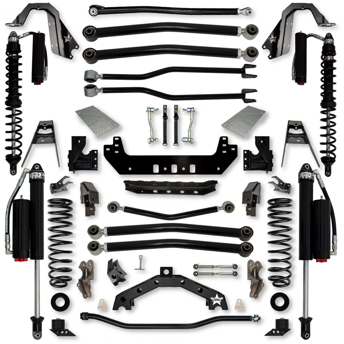 4.5 Inch Adventure X2 Coilover Long-Arm Suspension System for Jeep Wrangler JLU Gas Models Comp System Stage 2 Rock Krawler