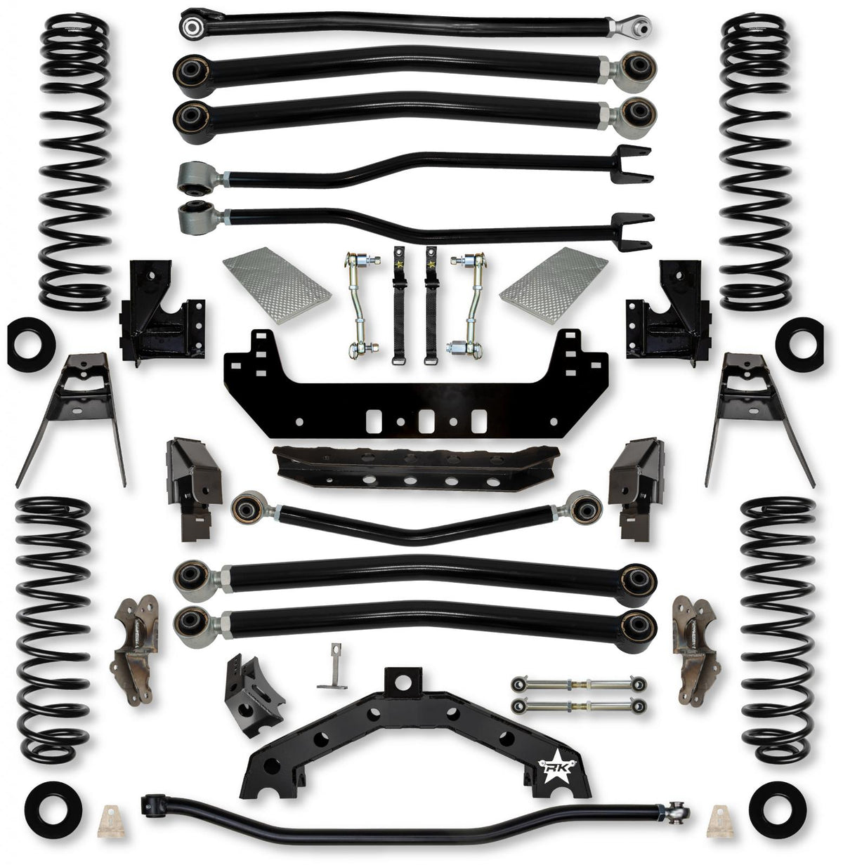 4.5 Inch Adventure X2 Long-Arm Suspension System for Jeep Wrangler JLU Diesel Models With No Shocks Rock Krawler
