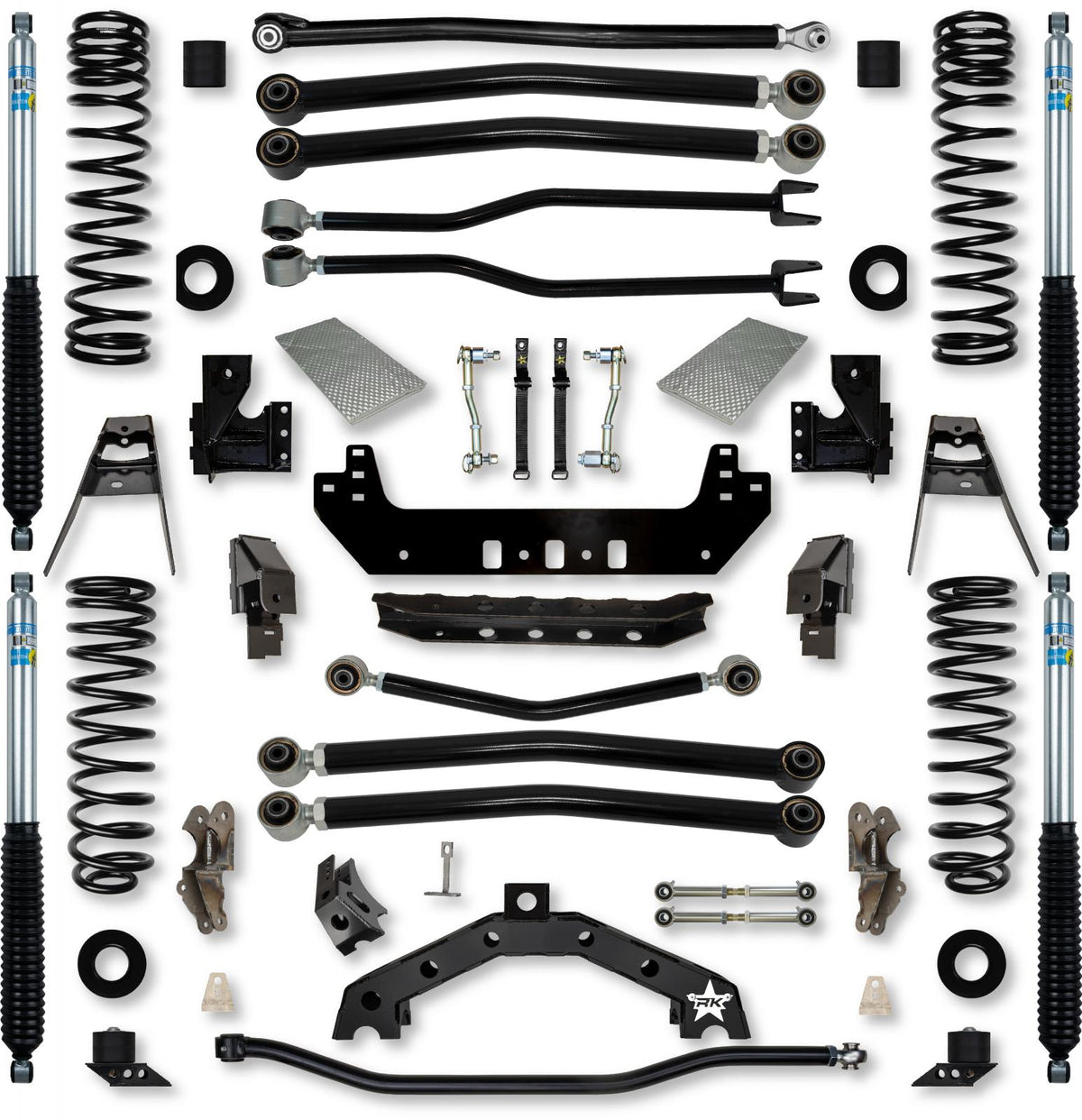 4.5 Inch Adventure X2 Long-Arm Suspension System for Jeep Wrangler JLU Diesel Models With Bilstein Shocks Rock Krawler