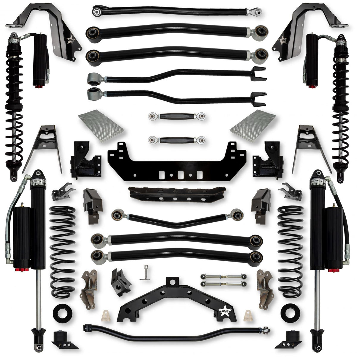 4.5 Inch Adventure X2 Coilover No Limits Long-Arm Suspension System for Jeep Wrangler JL Gas Models Comp System Stage 2 Rock Krawler
