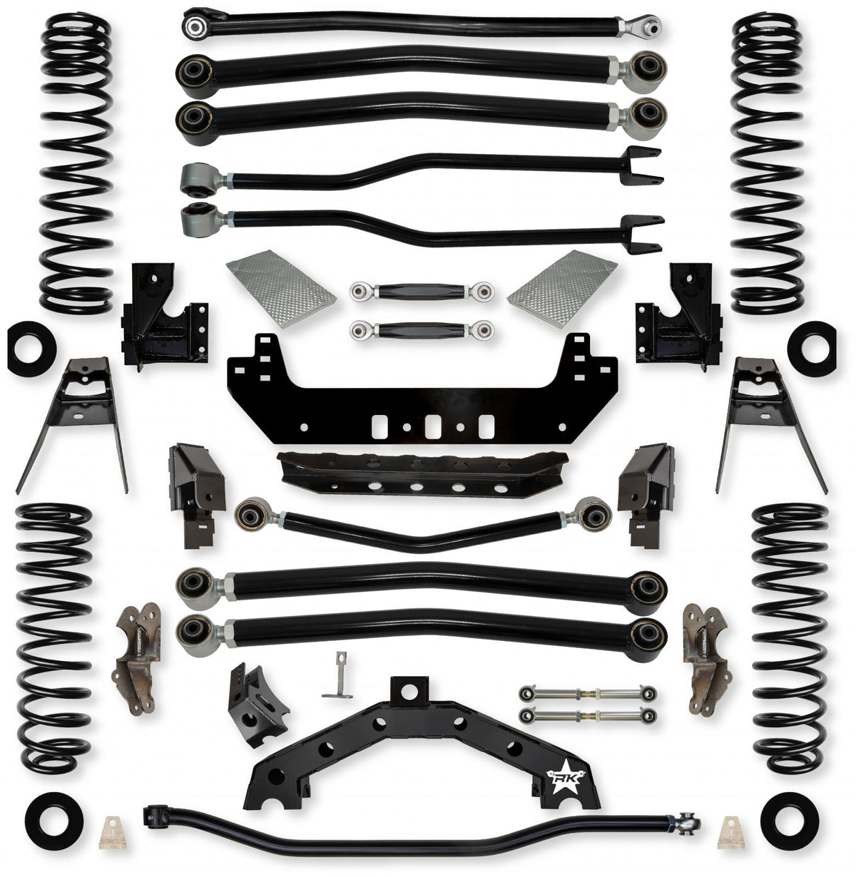 4.5 Inch Adventure X2 No Limits Long-Arm Suspension System for Jeep Wrangler JLU 392 Models With No Shocks Rock Krawler