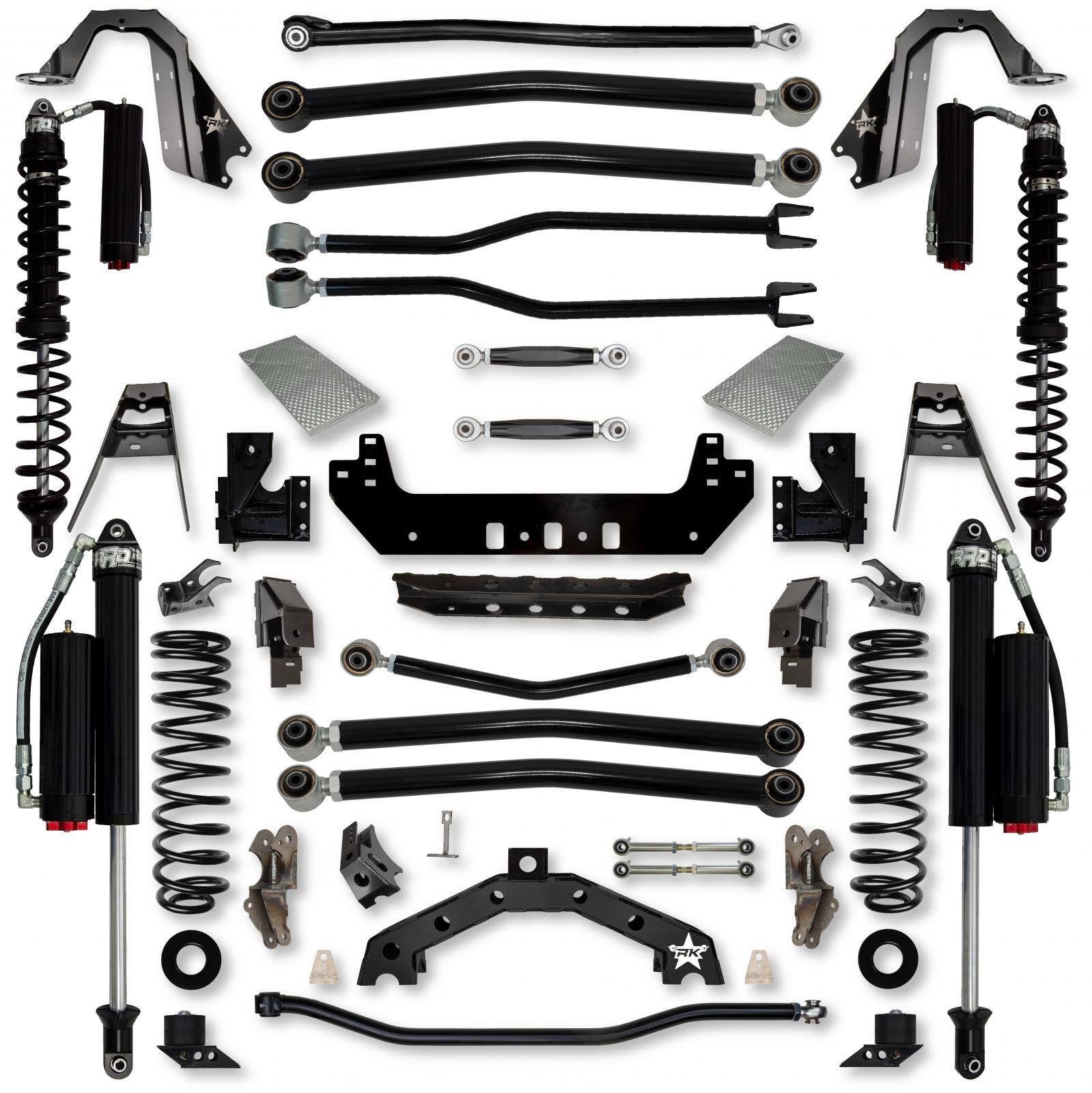 4.5 Inch Adventure X2 Coilover No Limits Long-Arm Suspension System for Jeep Wrangler JLU 392 Models Comp System Stage 2 Rock Krawler