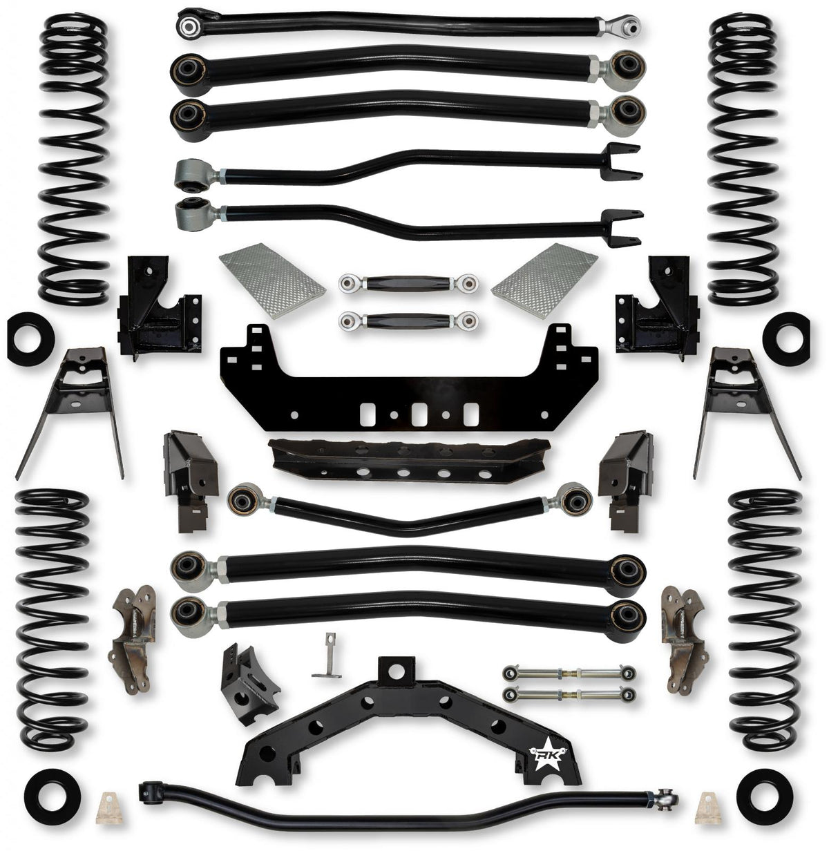 4.5 Inch Adventure X2 No Limits Long-Arm Suspension System for Jeep Wrangler JLU Diesel Models With No Shocks Rock Krawler