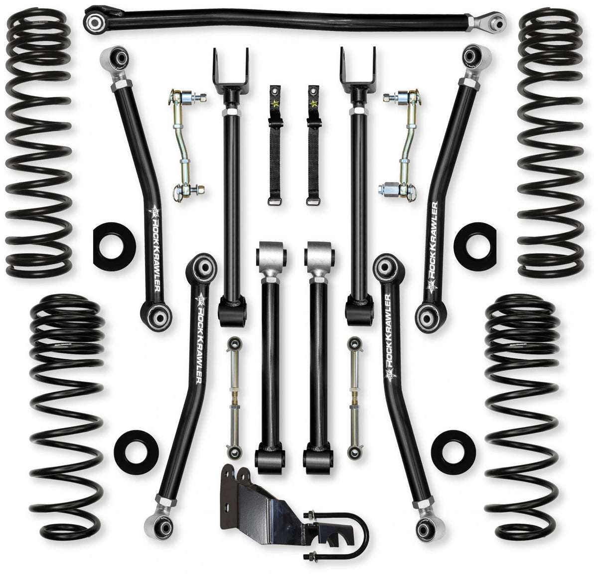 4.5 Inch Adventure X Mid-Arm Suspension System for Jeep Wrangler JL Gas Models With No Shocks Rock Krawler