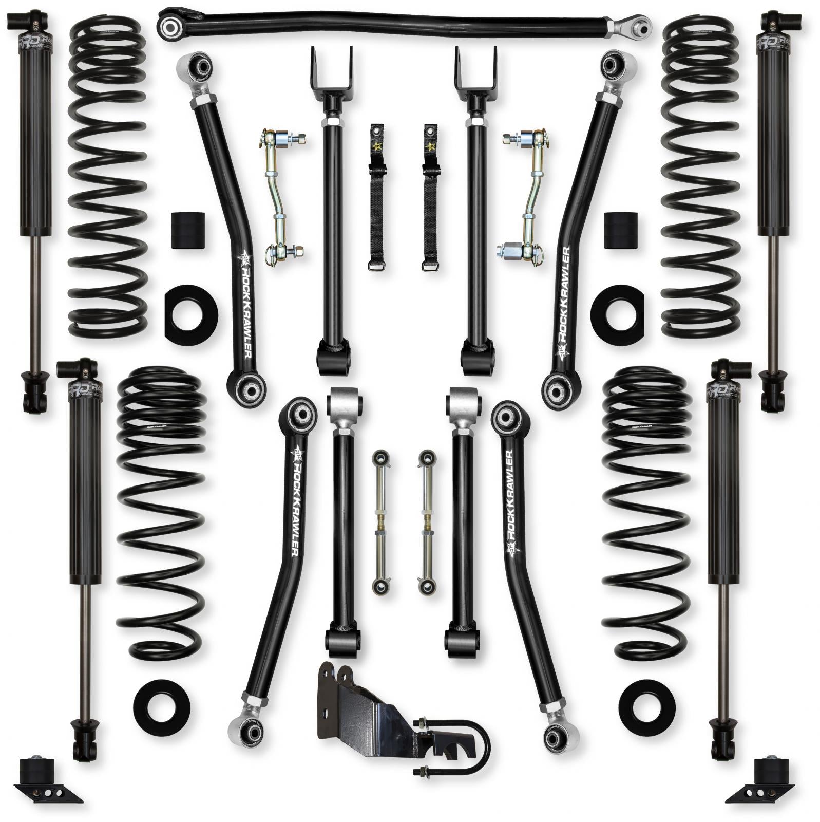 4.5 Inch Adventure X Mid-Arm Suspension System for Jeep Wrangler JLU 4XE Models With IFP Shocks Rock Krawler