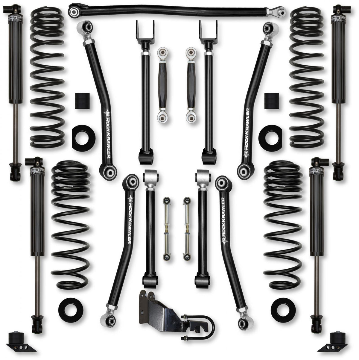 4.5 Inch Adventure X No Limits Mid-Arm Suspension System for Jeep Wrangler JLU Diesel Models With IFP Shocks Rock Krawler