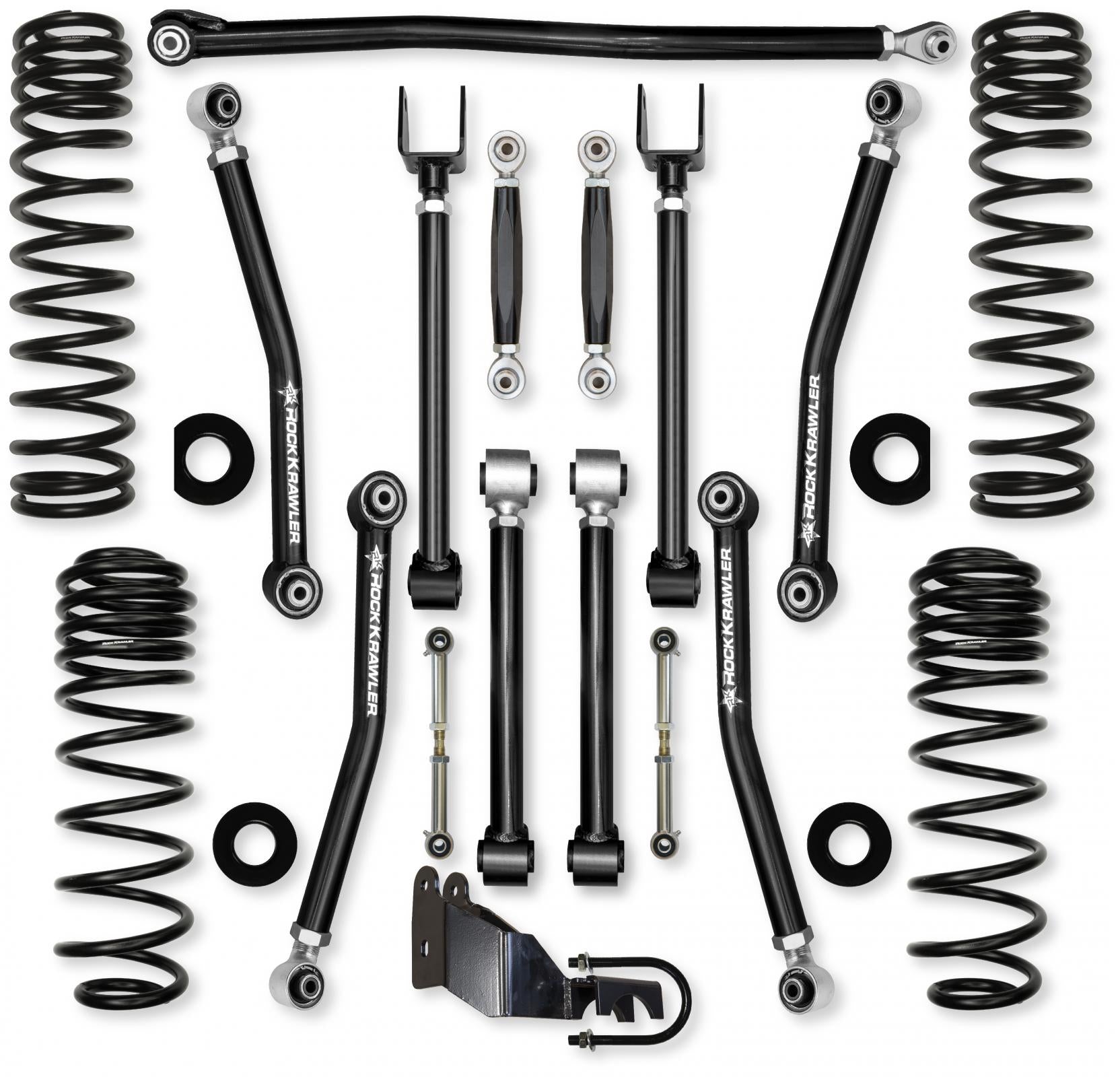 4.5 Inch Adventure X No Limits Mid-Arm Suspension System for Jeep Wrangler JLU 4XE Models With No Shocks Rock Krawler