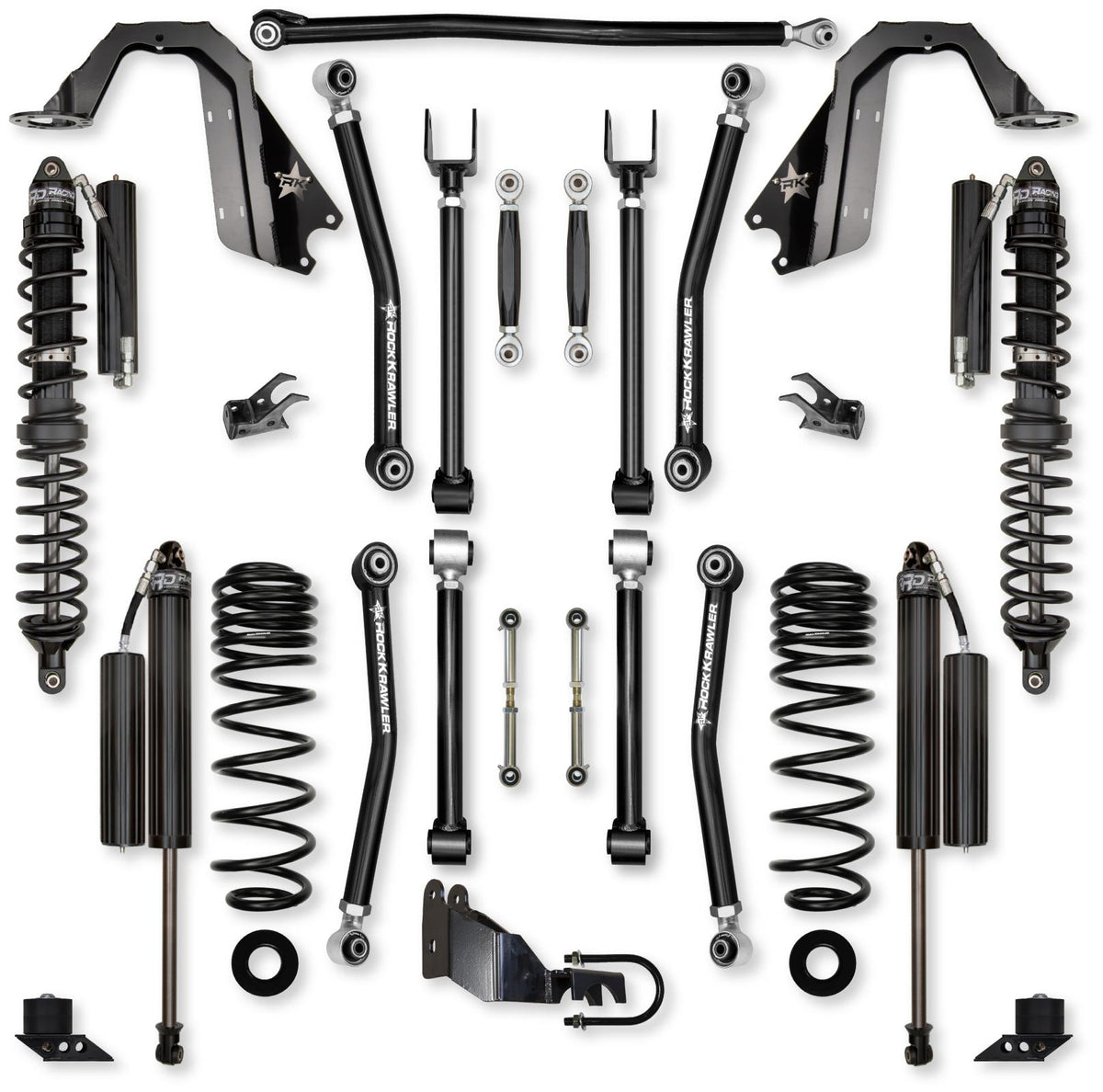 4.5 Inch Adventure X No Limits Mid-Arm Suspension System for Jeep Wrangler JLU 4XE Models Rock Krawler
