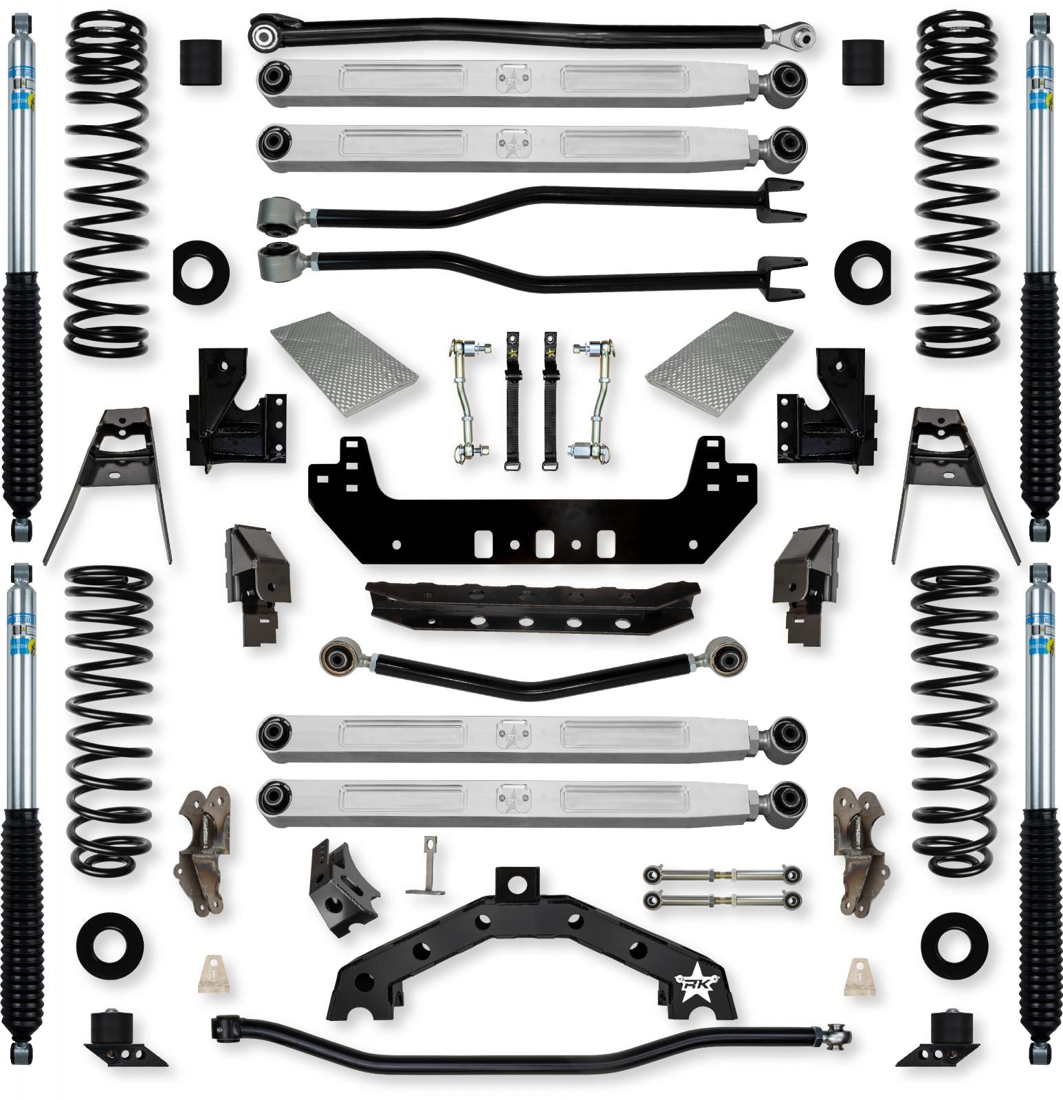 4.5 Inch Adventure X2 Pro Elite Long-Arm Suspension System for Jeep Wrangler JL Gas Models With Bilstein Shocks Rock Krawler