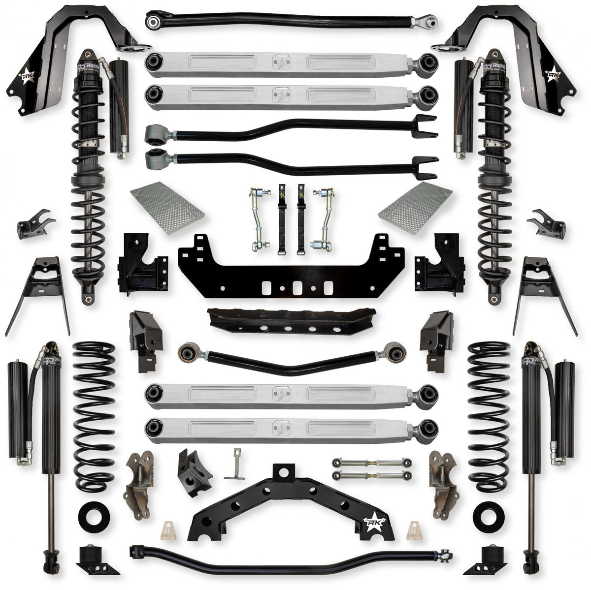 4.5 Inch Adventure X2 Pro Elite Coilover Long-Arm Suspension System for Jeep Wrangler JLU Gas Models Comp Stage 1 Rock Krawler