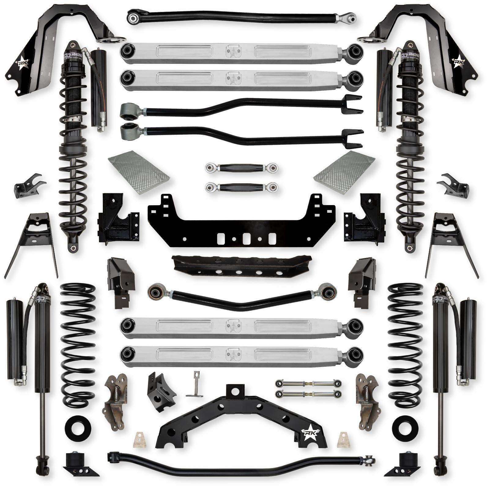 4.5 Inch Adventure X2 Pro Elite Coilover No Limits Long-Arm Suspension System for Jeep Wrangler JLU 392 Models Comp Stage 1 Rock Krawler