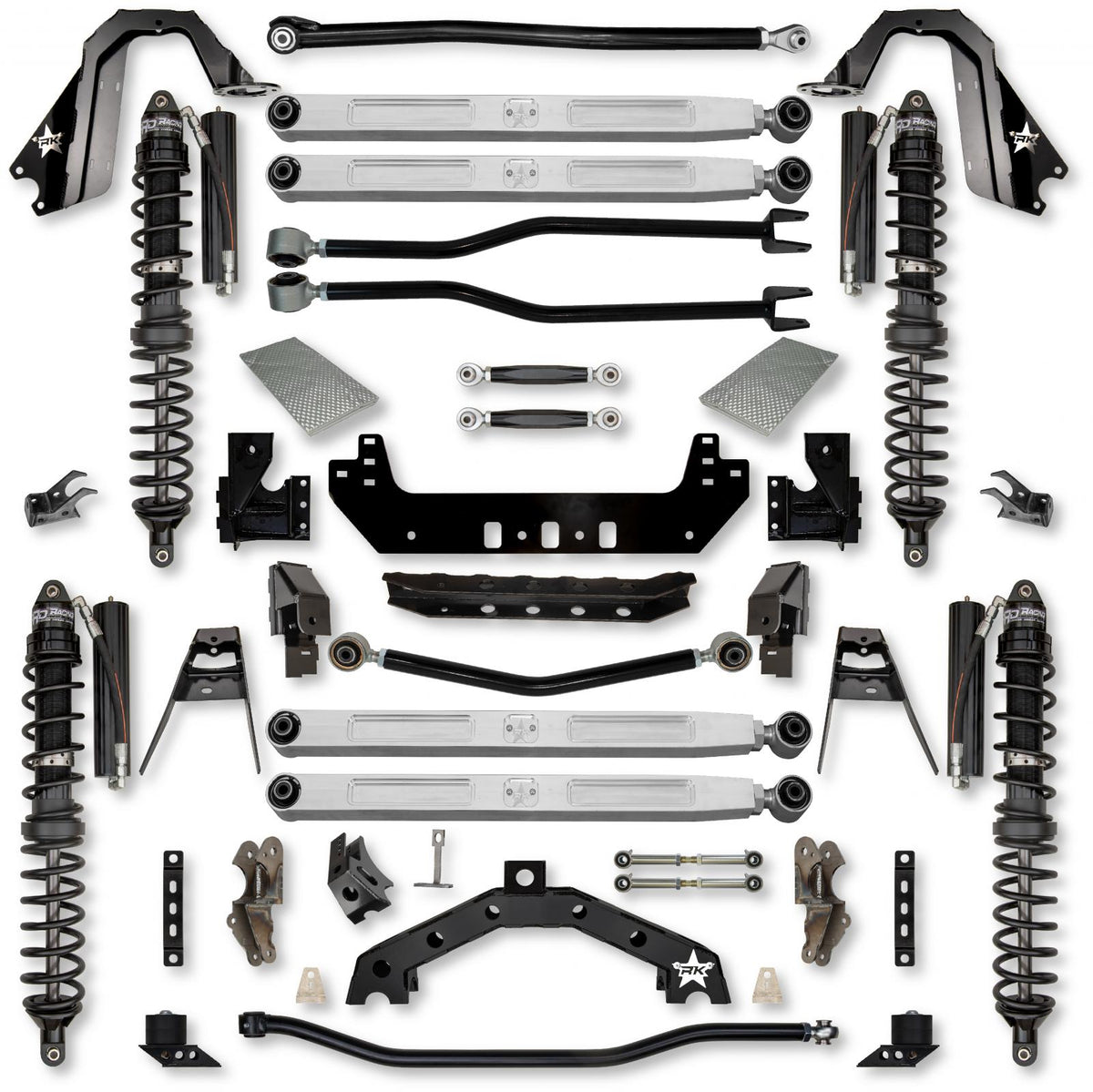 4.5 Inch Adventure X2 Pro Elite Coilover No Limits Long-Arm Suspension System for Jeep Wrangler JLU Diesel Models Trail Runner System Stage 1 Rock Krawler