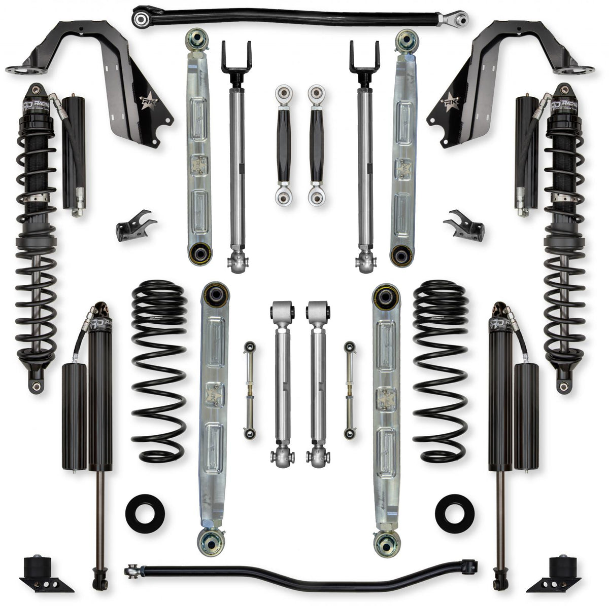 4.5 Inch X-Factor Pro Elite Coilover Mid-Arm No Limits System for Jeep Wrangler JLU 392 Models Comp Stage 1 Rock Krawler