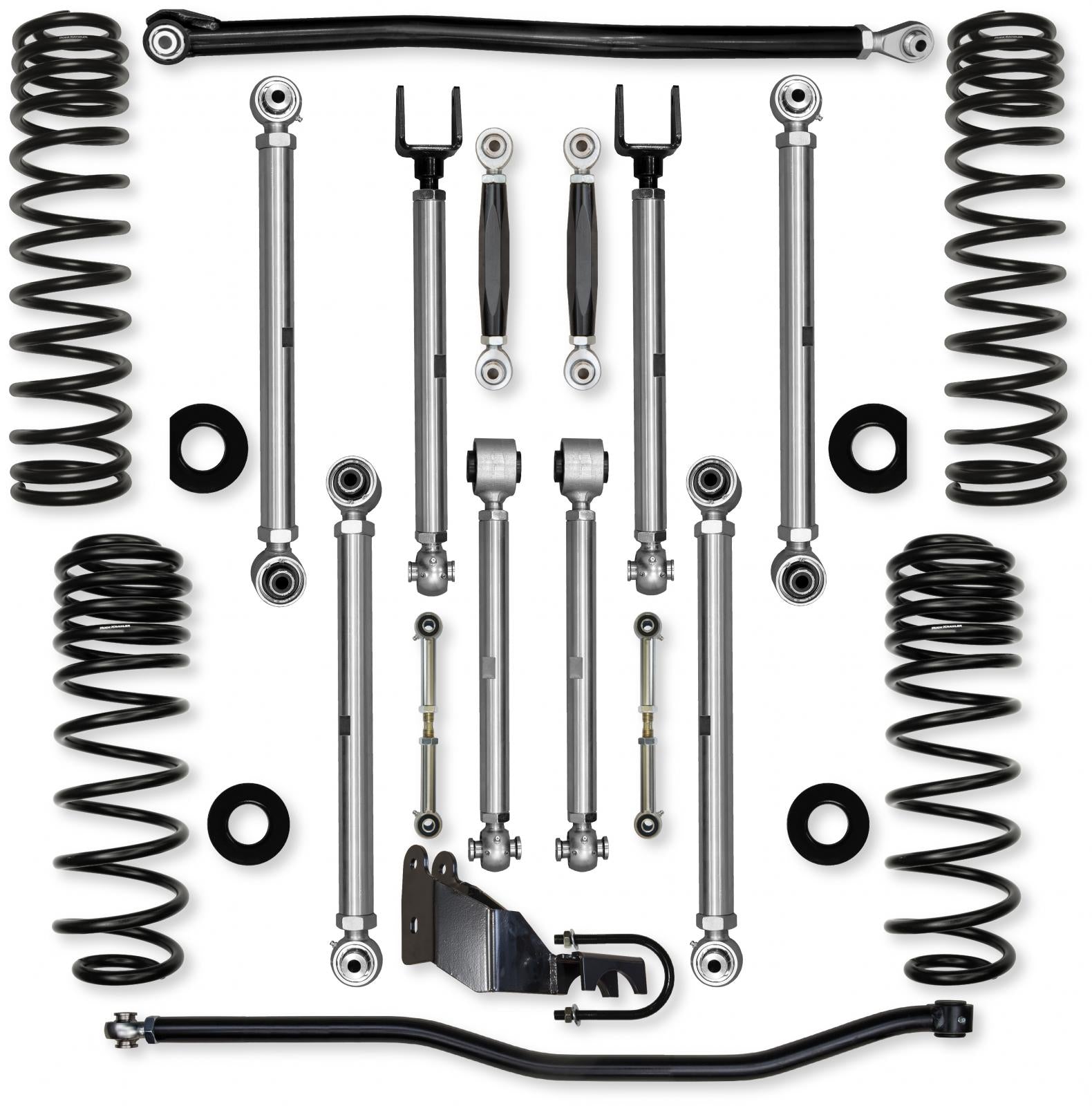 4.5 Inch X-Factor PRO No Limits Mid-Arm Suspension System for Jeep Wrangler JL Gas Models With No Shocks Rock Krawler