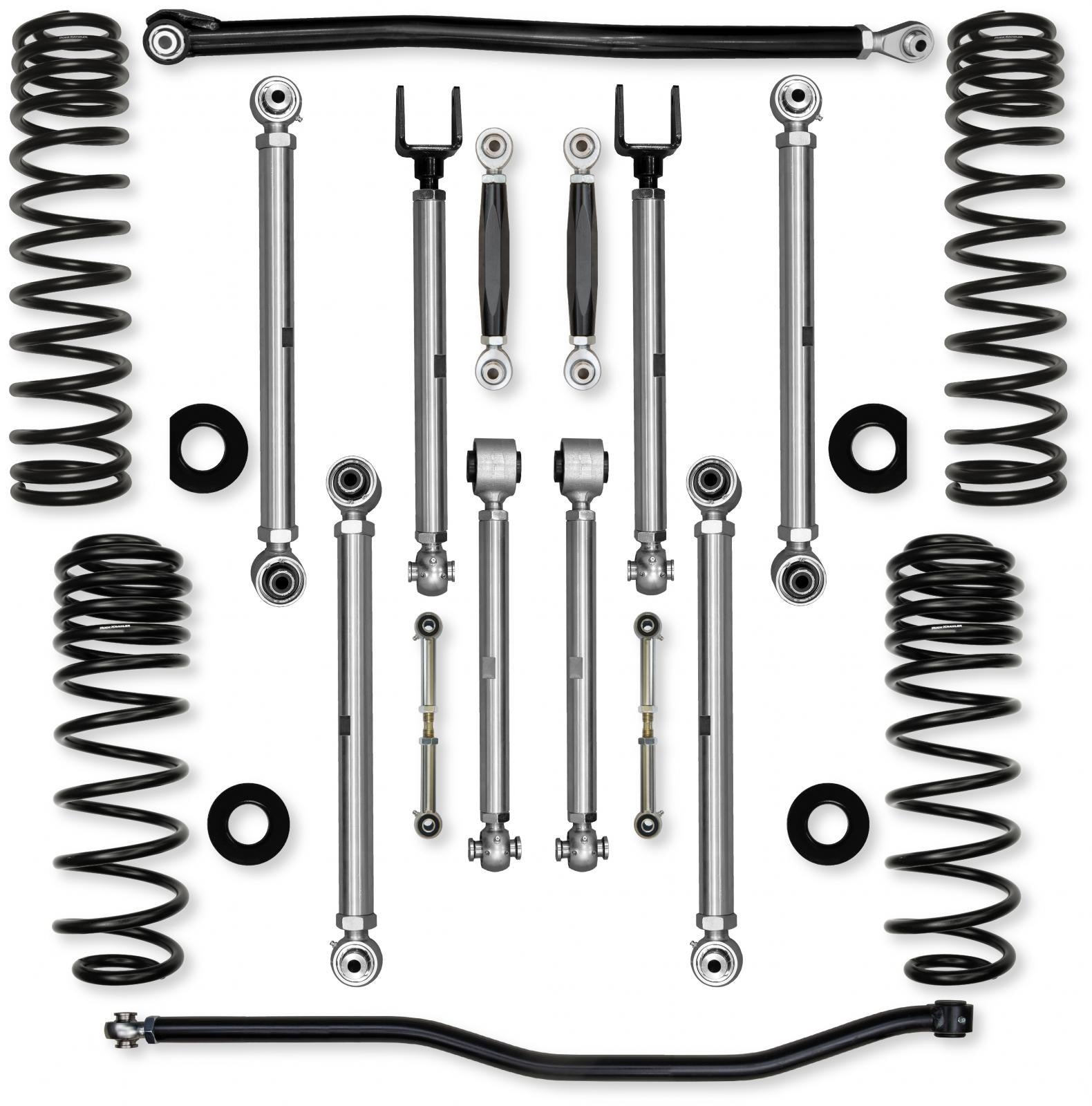 4.5 Inch X-Factor PRO No Limits Mid-Arm Suspension System for Jeep Wrangler JLU 392 Models With No Shocks Rock Krawler