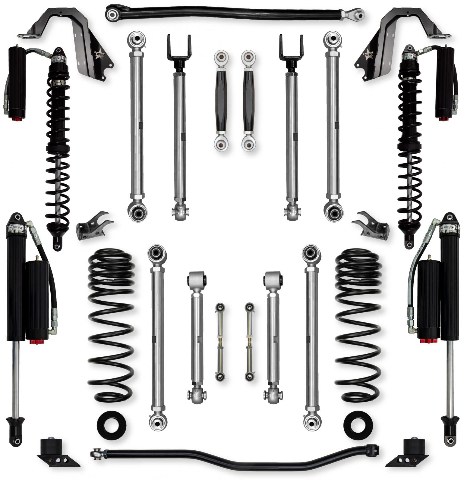 4.5 Inch X-Factor PRO Coilover No Limits Mid-Arm Suspension System for Jeep Wrangler JLU 392 Models Comp System Stage 2 Rock Krawler